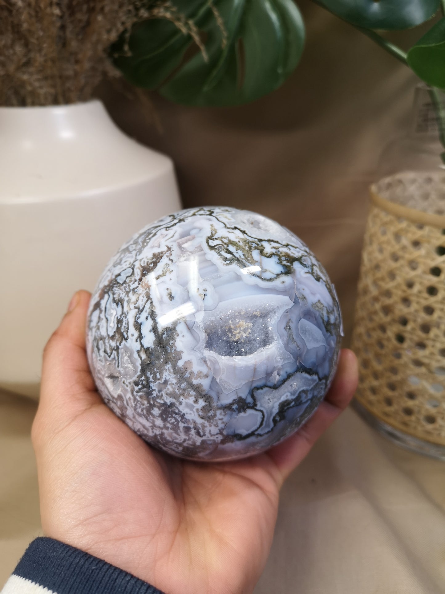 Purple Moss Agate Sphere *RARE*