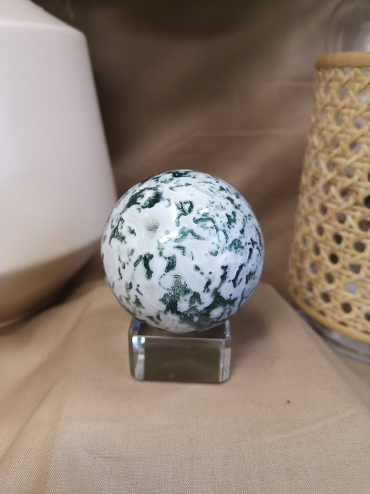 Moss agate Sphere