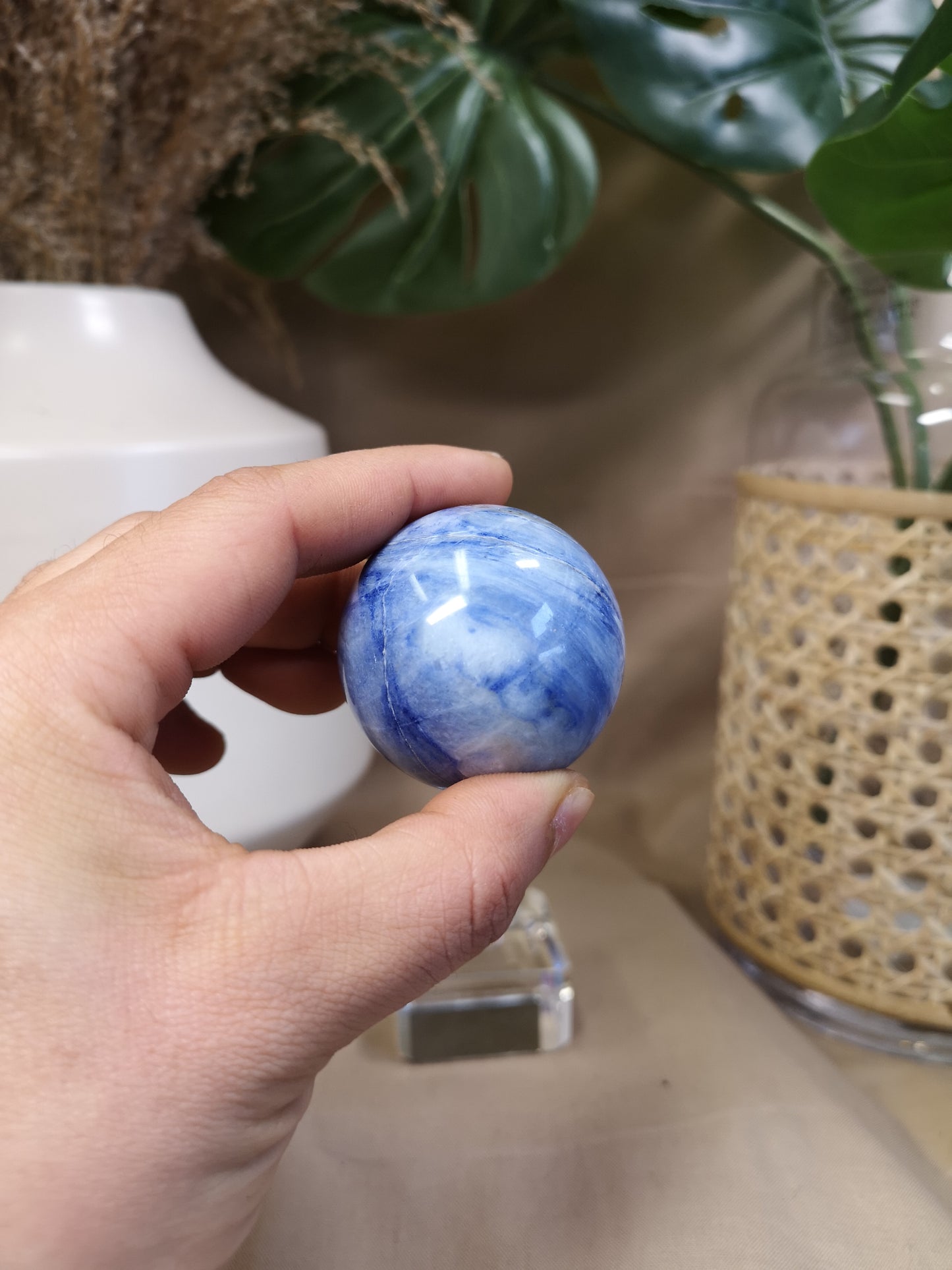 Blue topaz sphere