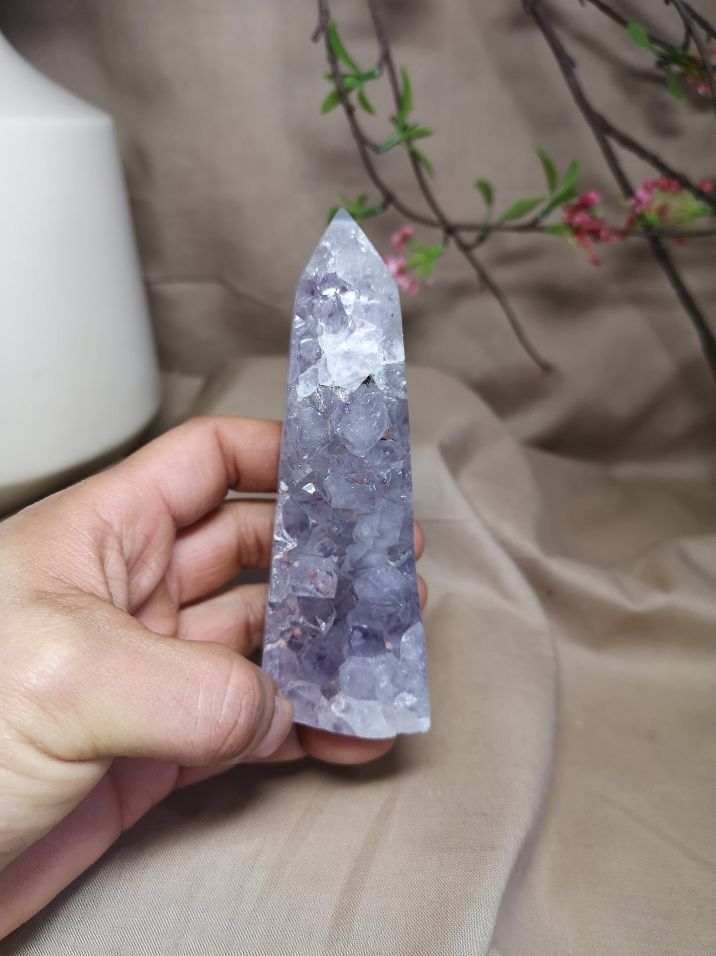 Amethyst with agate 4.75"