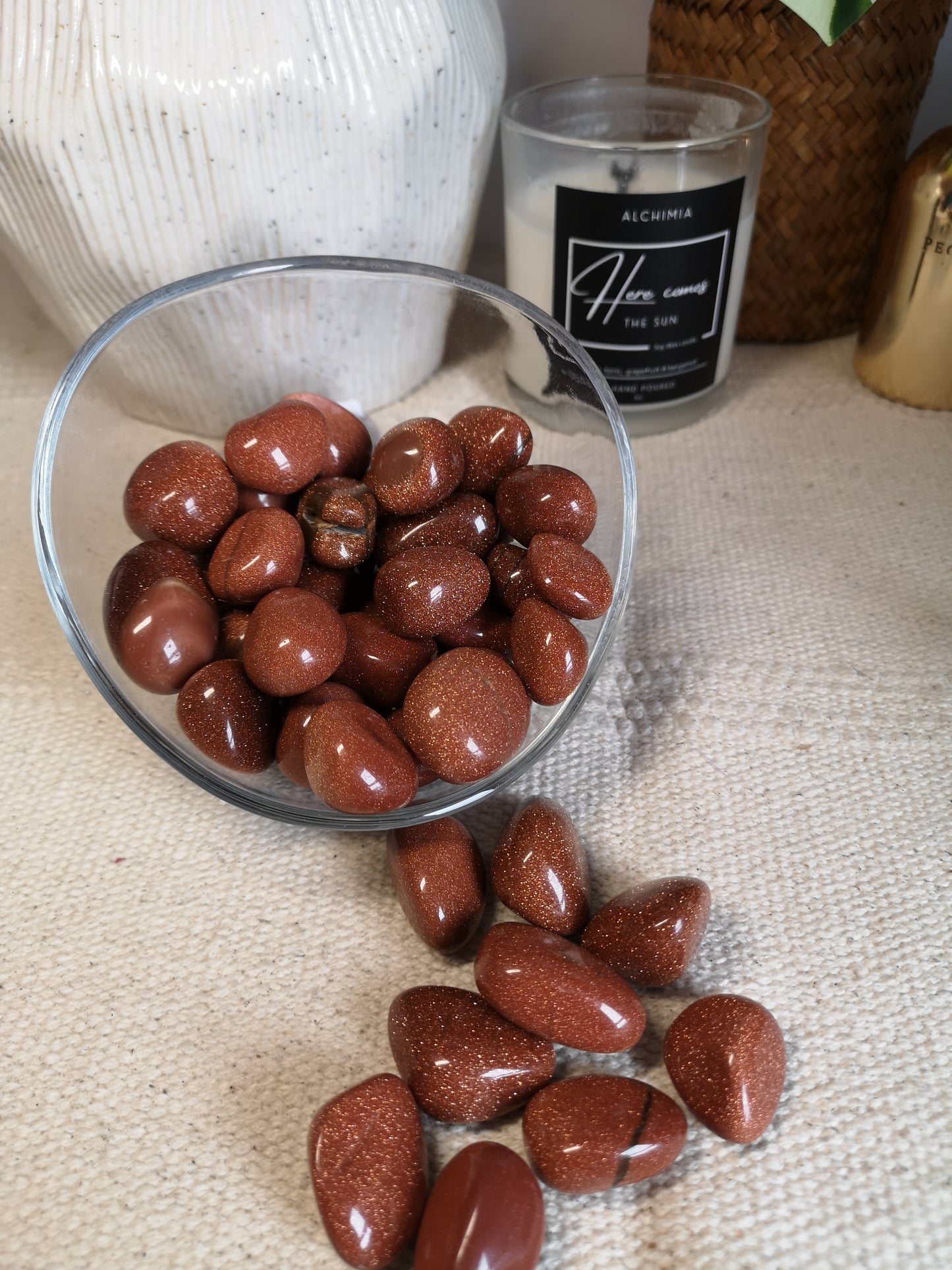 Red sandstone tumble