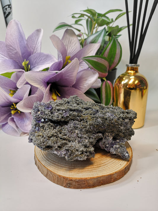 Ultra rare blue raw flourite