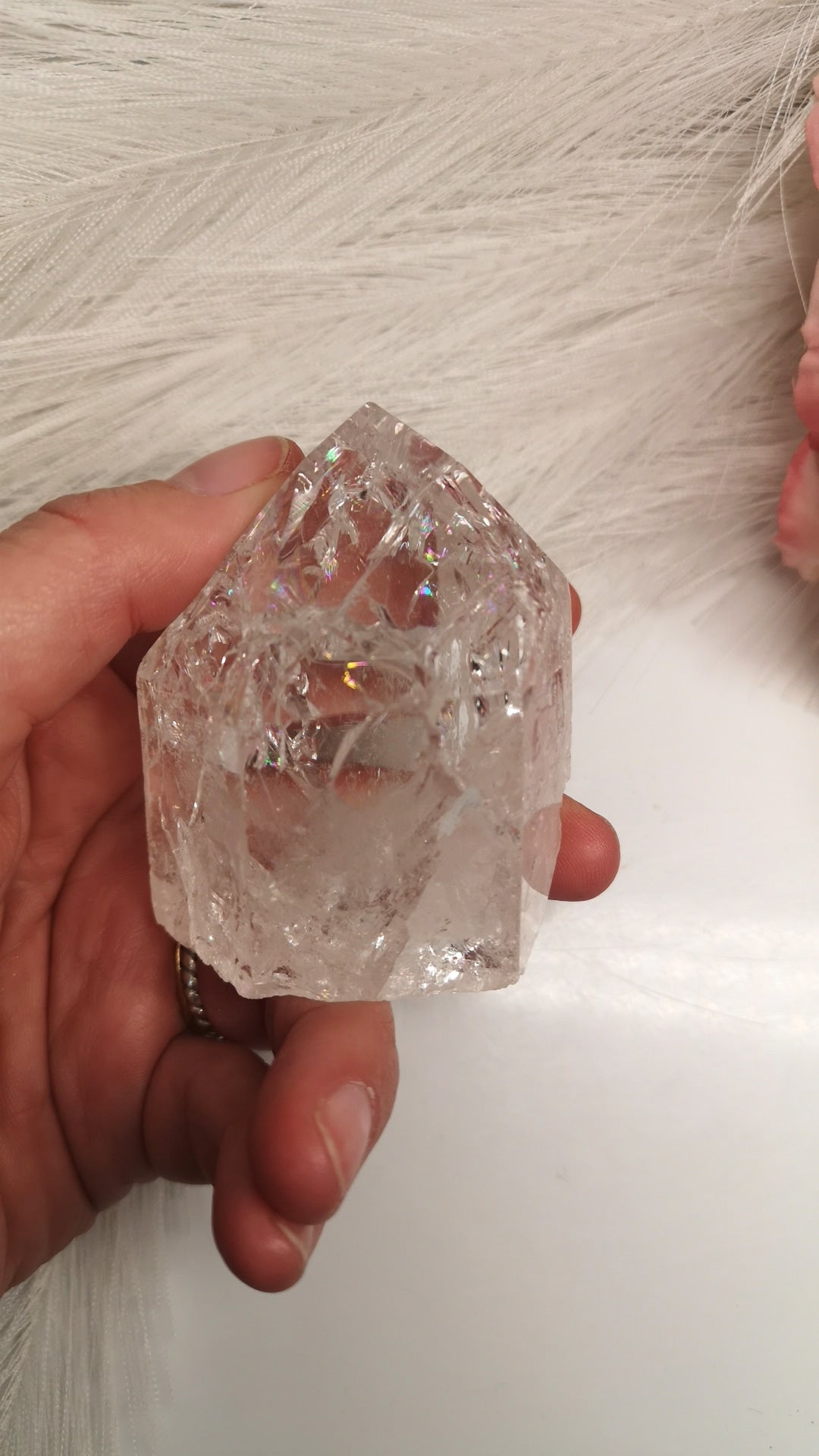 Crackle Quartz Point