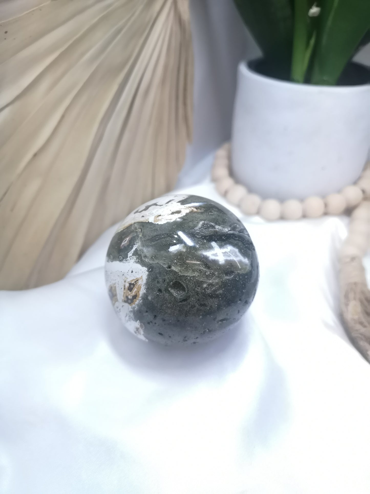 Druzy Ocean Jasper Sphere