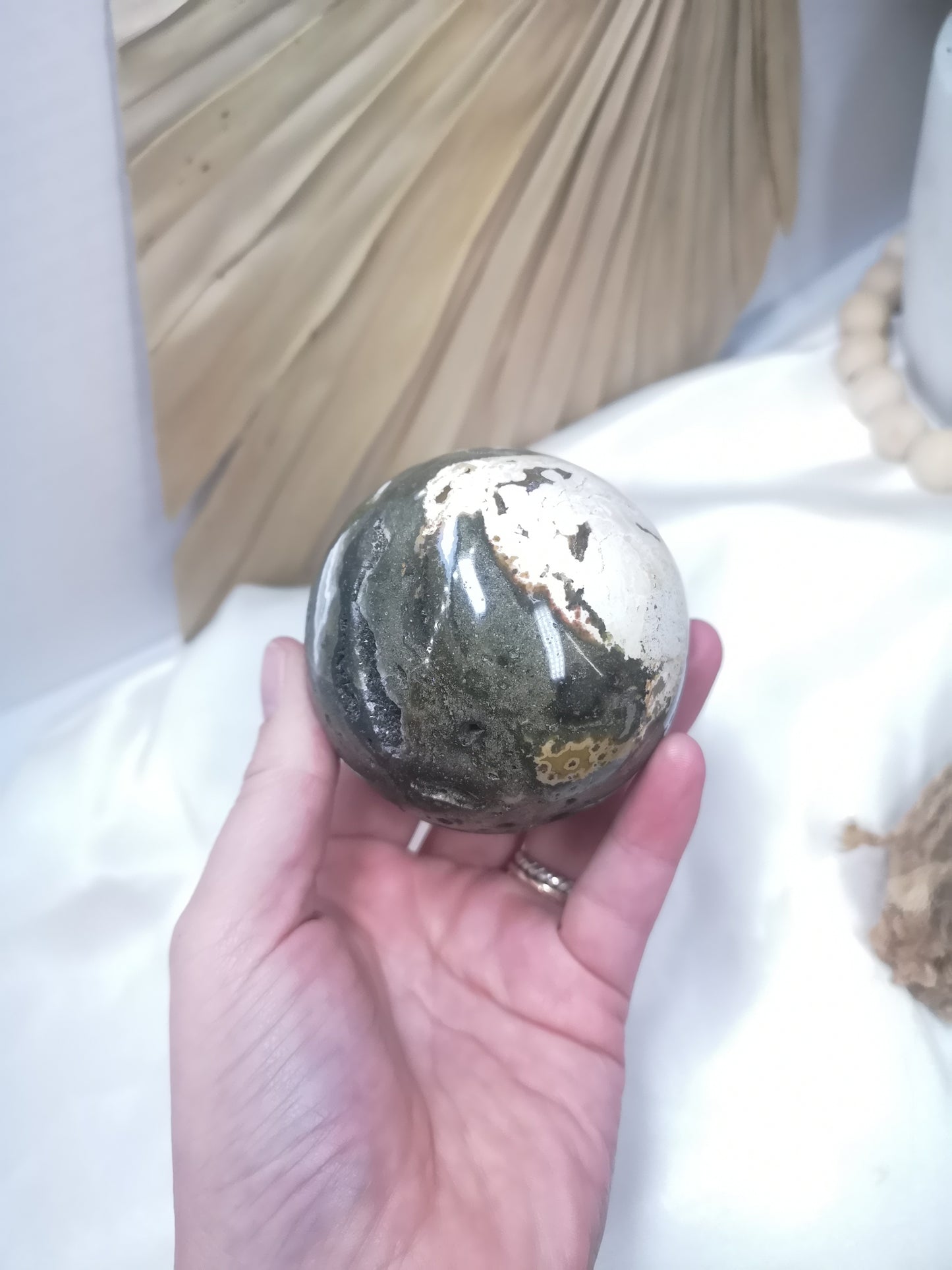 Druzy Ocean Jasper Sphere
