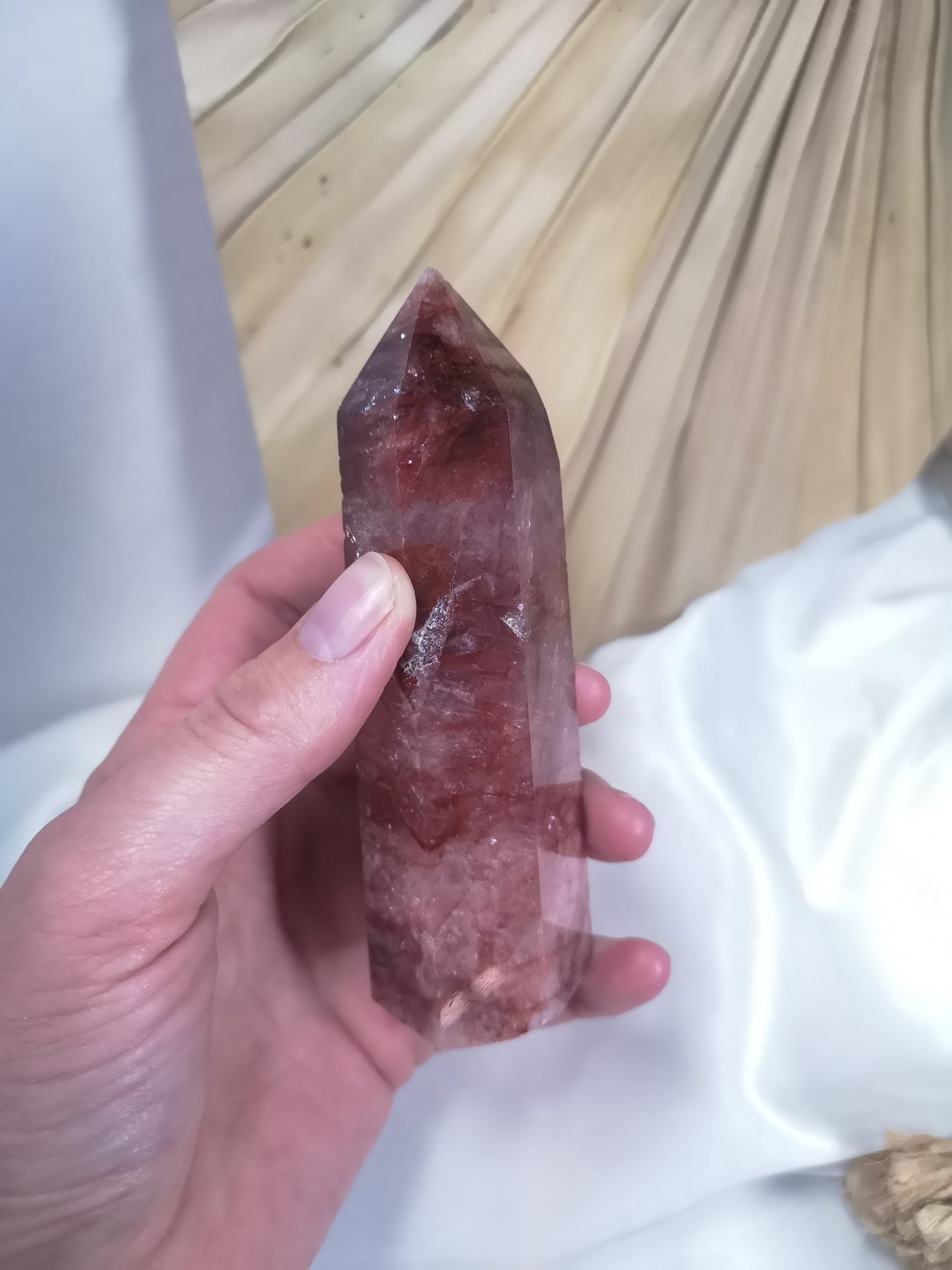 Fire Quartz Point Lg