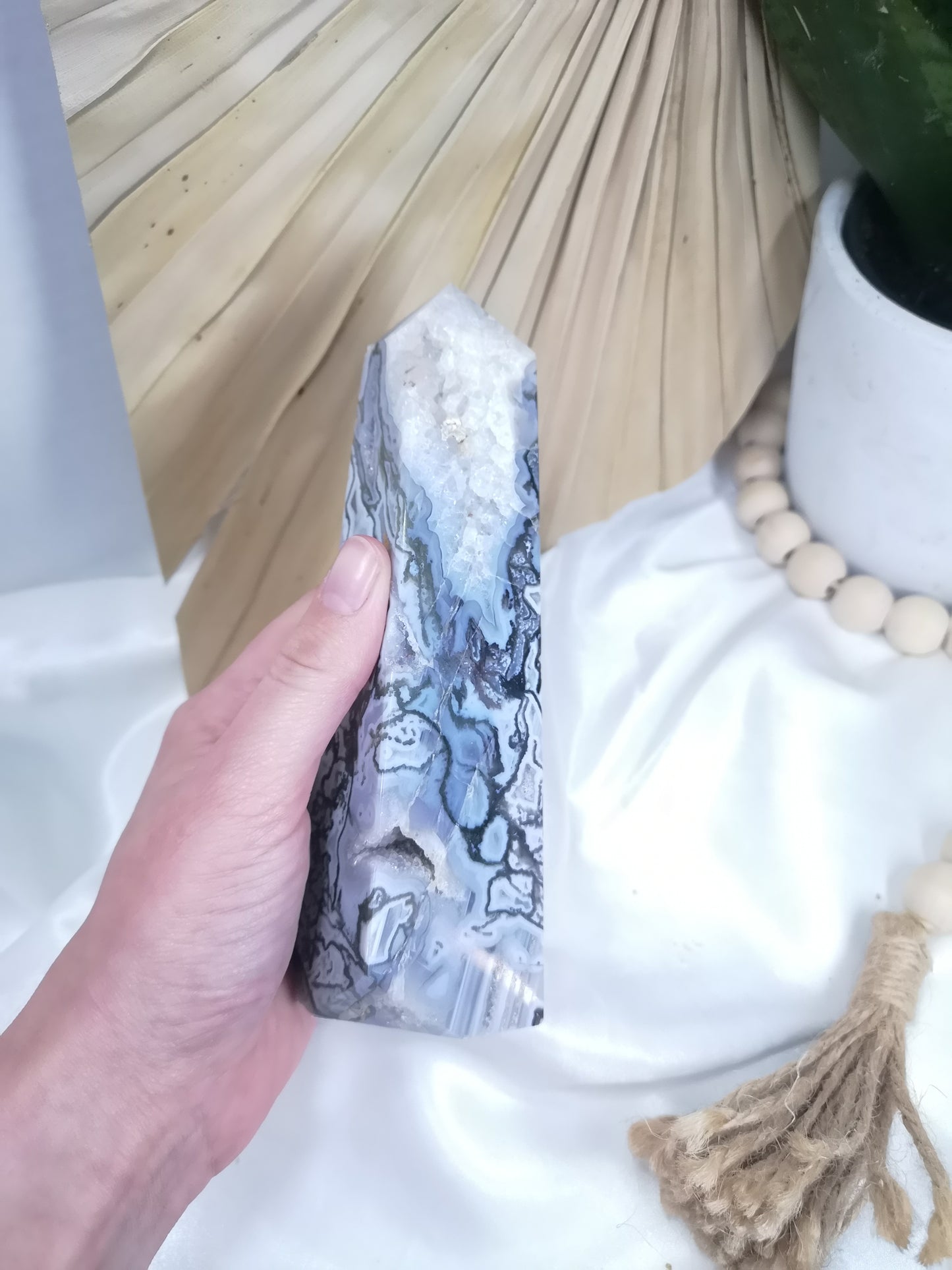 Purple Moss Agate Tower *RARE*