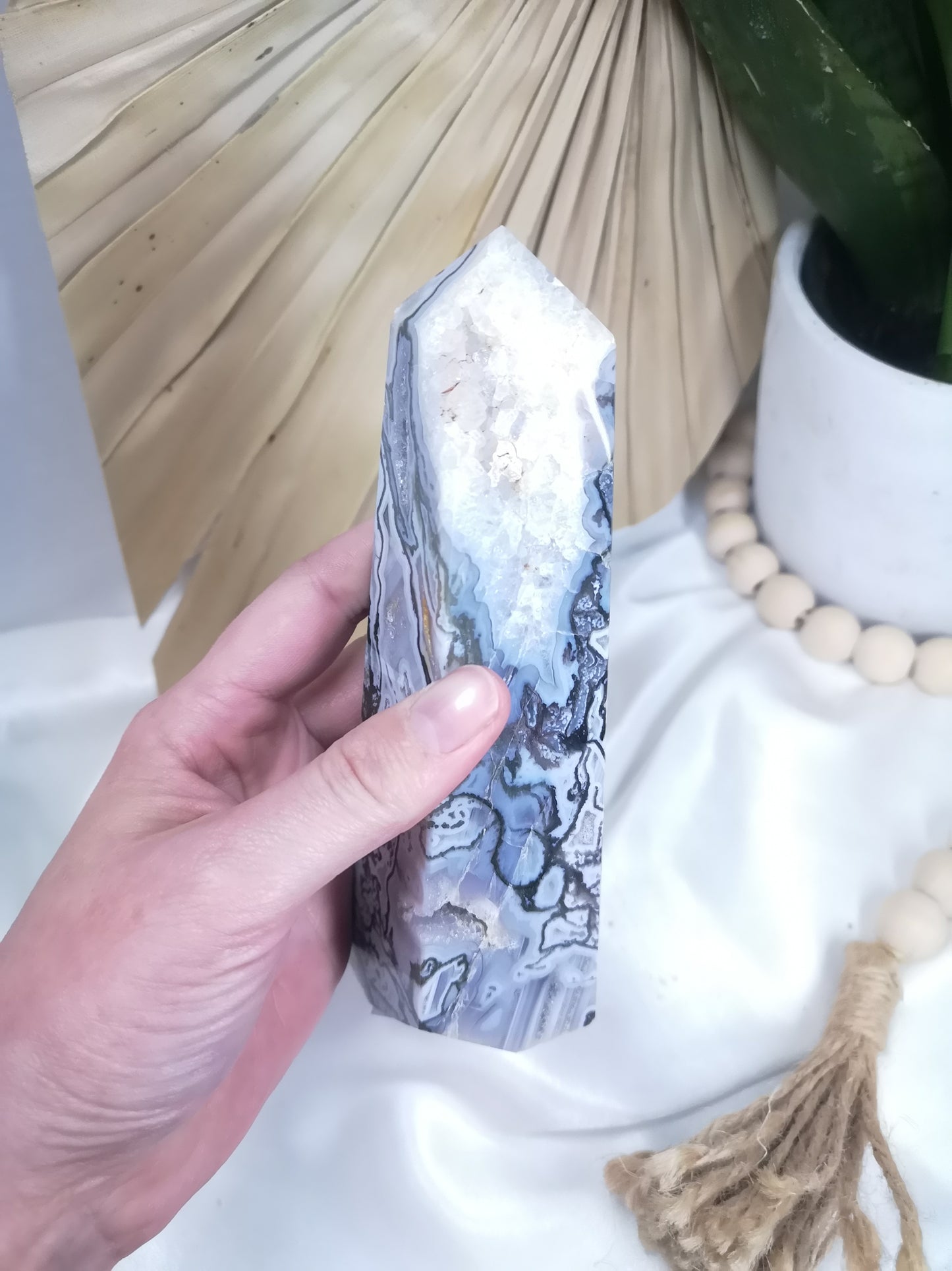 Purple Moss Agate Tower *RARE*