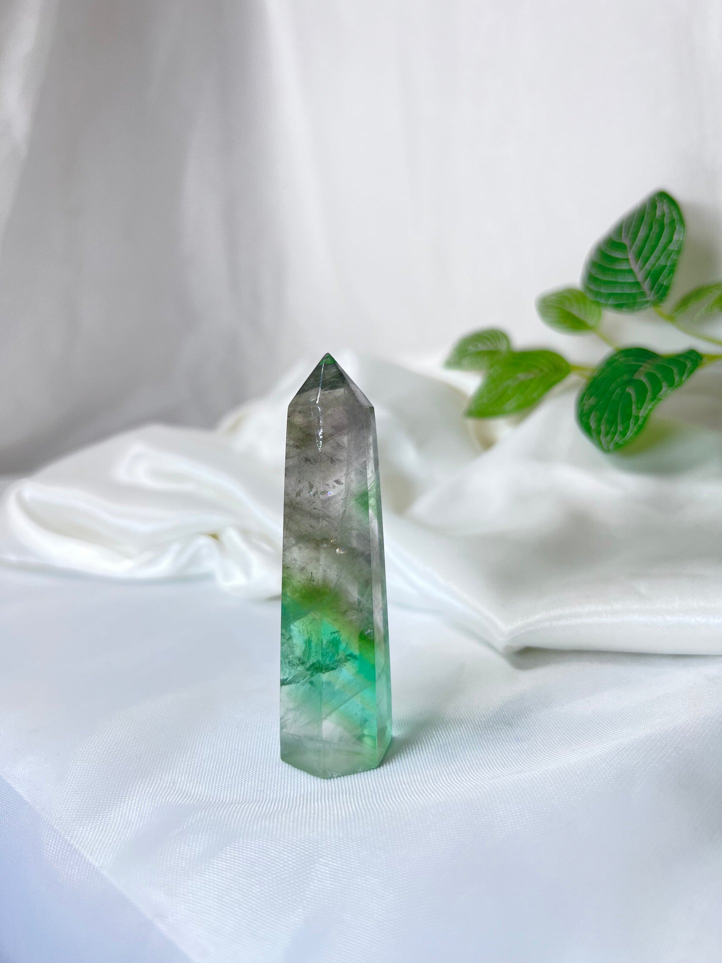 Dendritic Green Fluorite Point *RARE*
