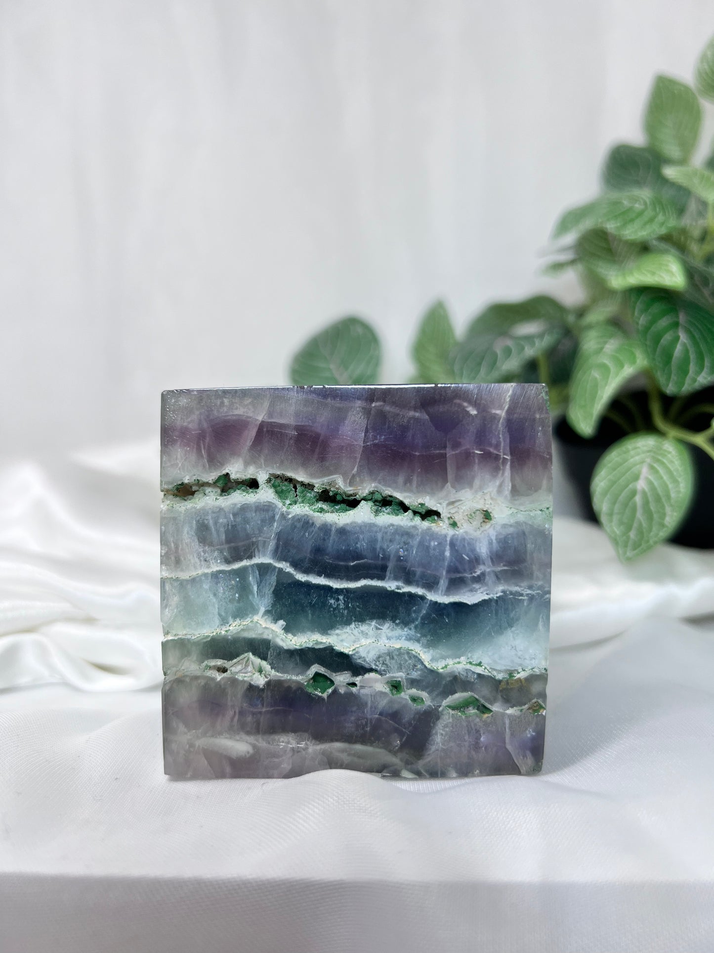 XL Druzy Fluorite Cube *RARE*