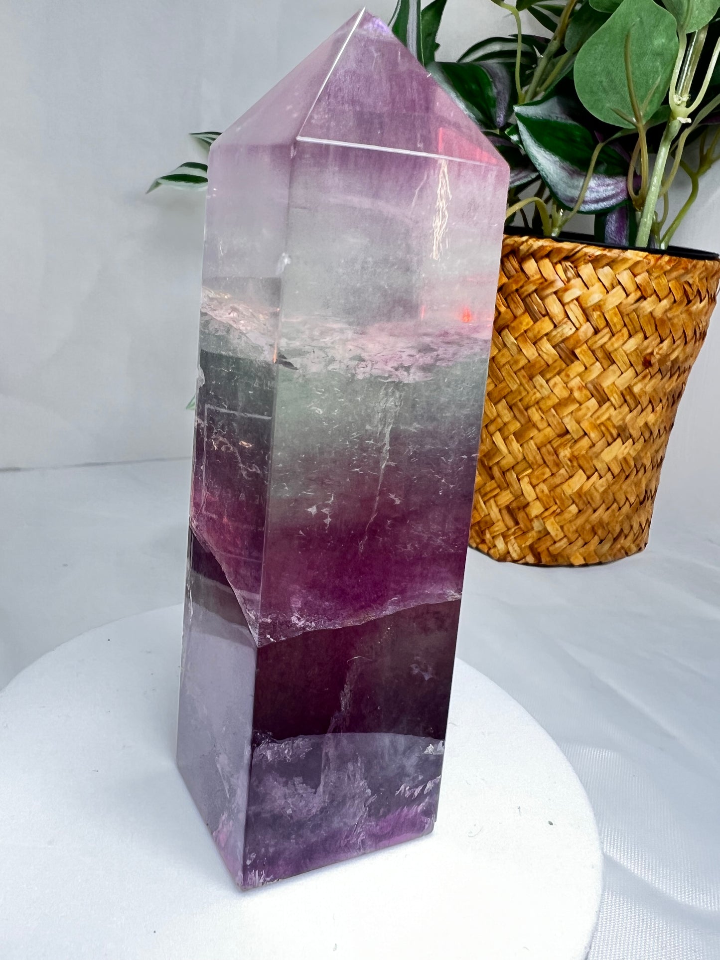 Watermelon Fluorite Tower
