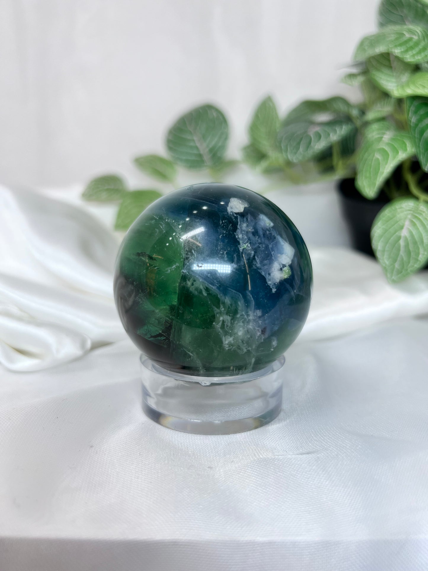 Snowflake Fluorite Sphere *RARE*