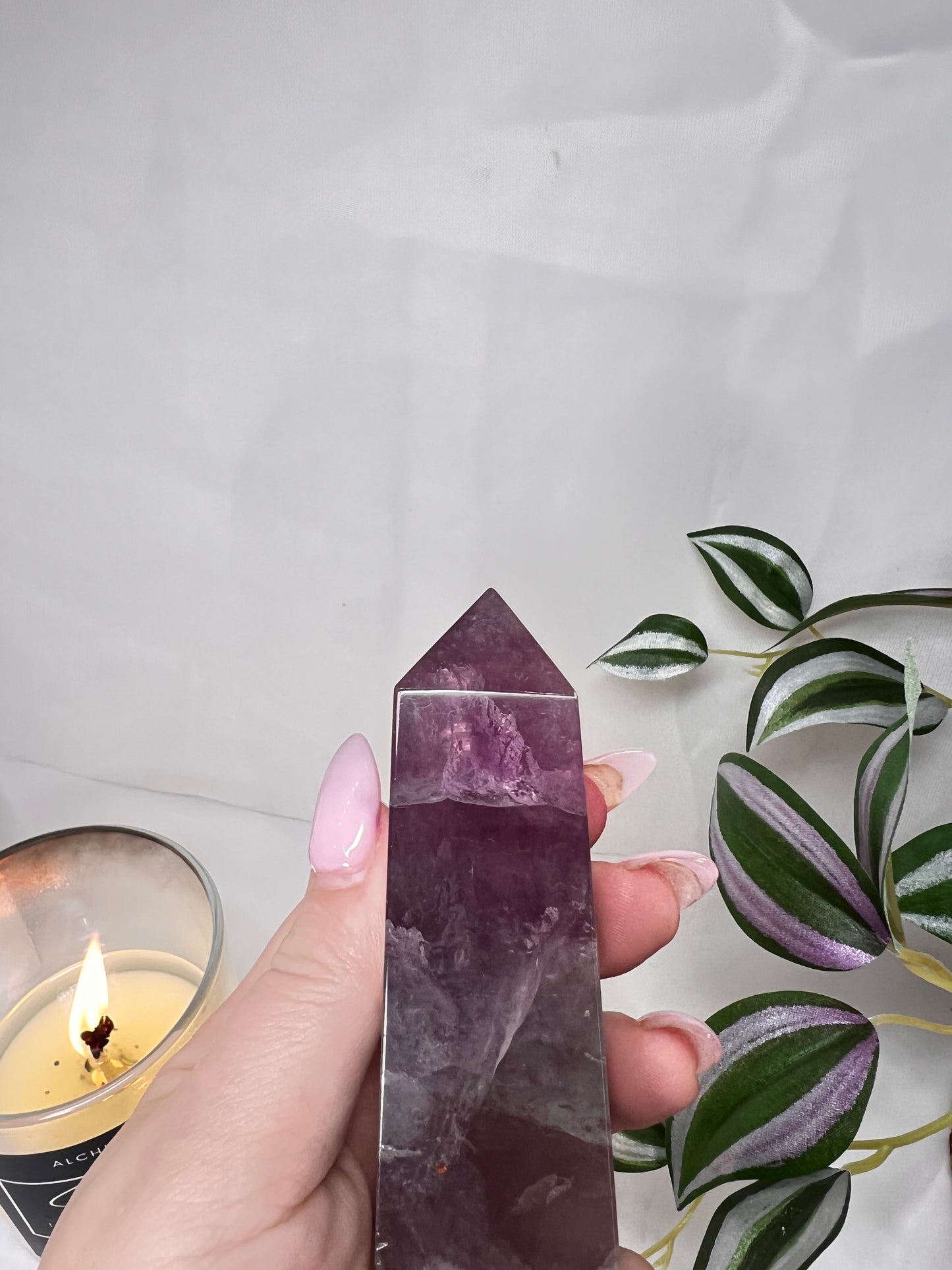 Watermelon Fluorite Tower