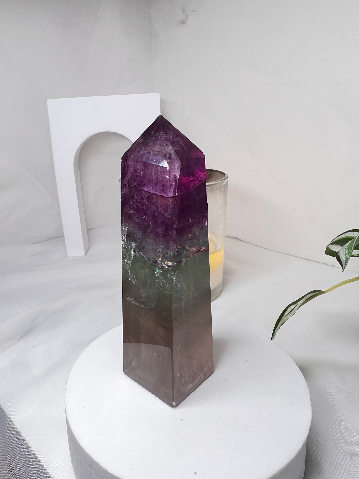 Watermelon Fluorite Tower