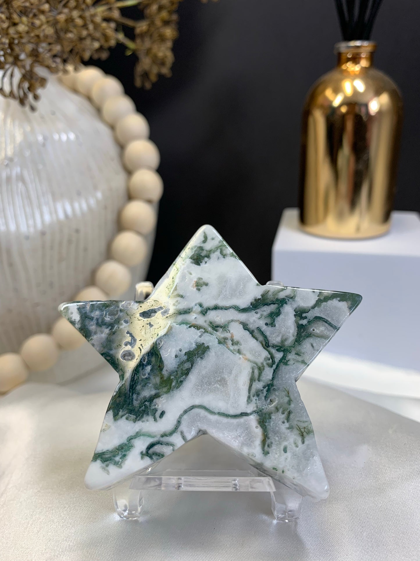 Moss agate star