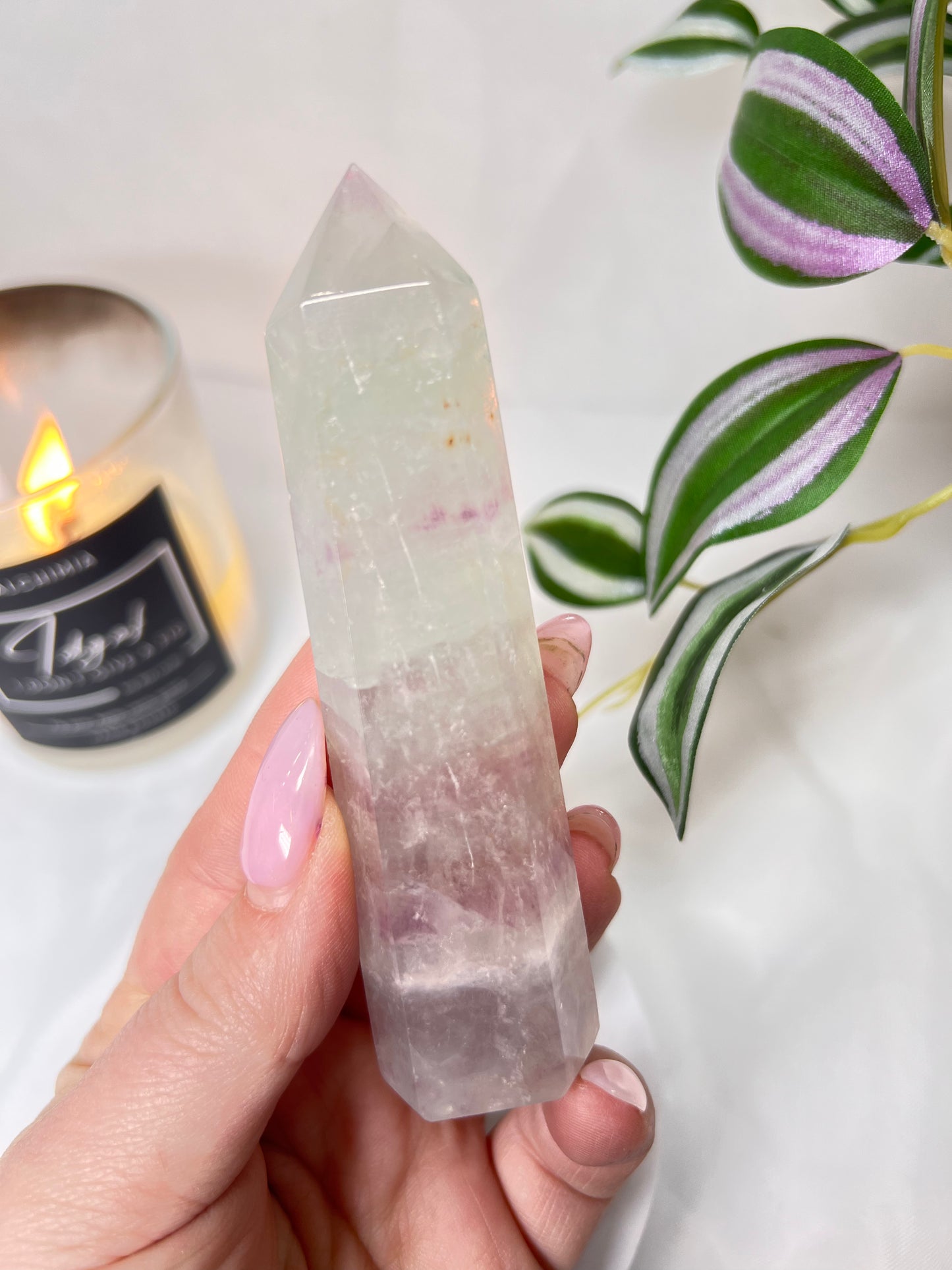 Watermelon Fluorite Tower
