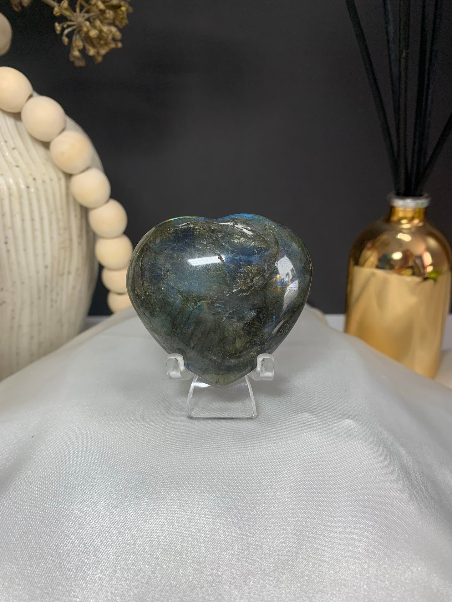 Labradorite hearts