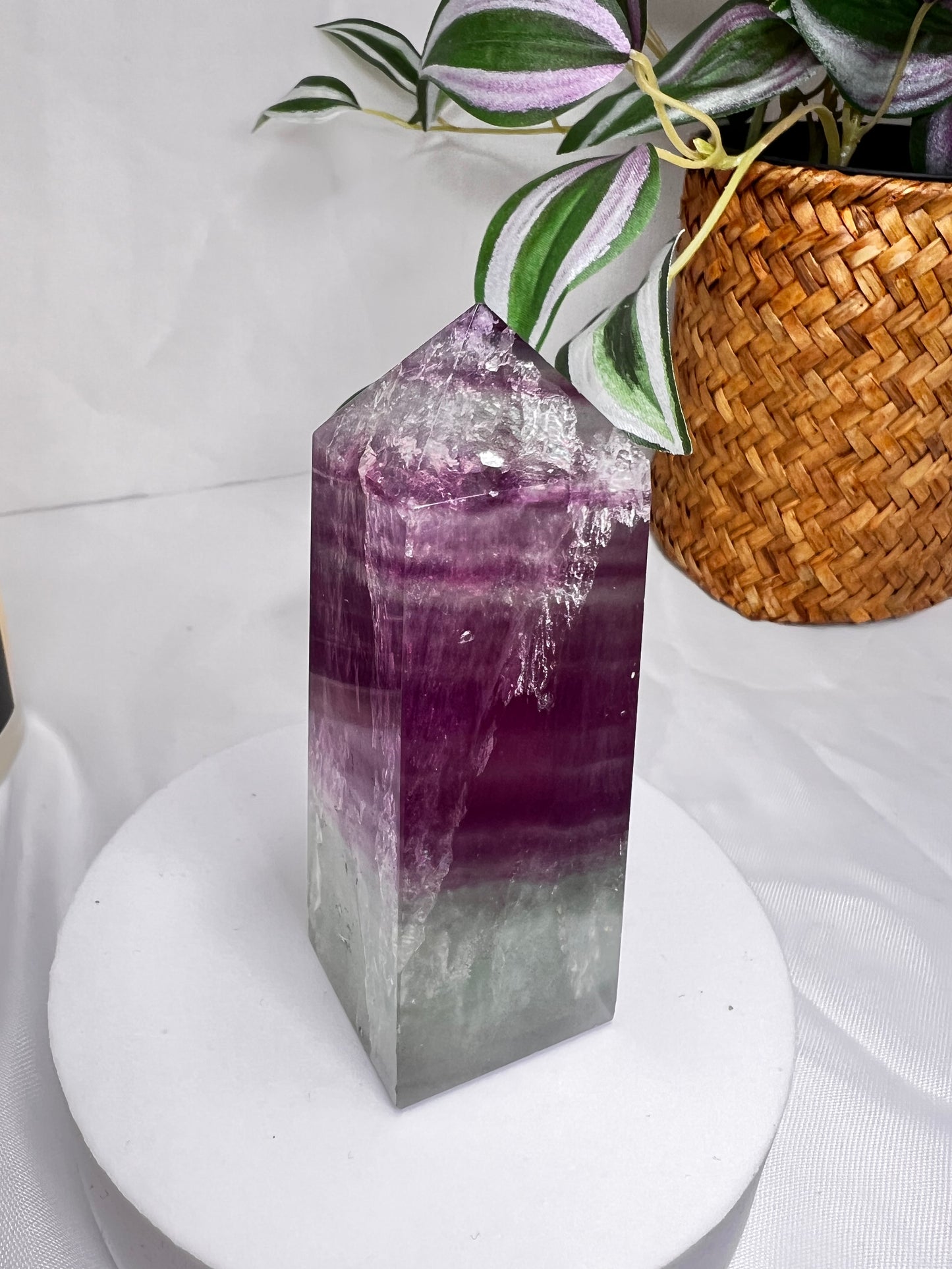 Watermelon Fluorite Tower