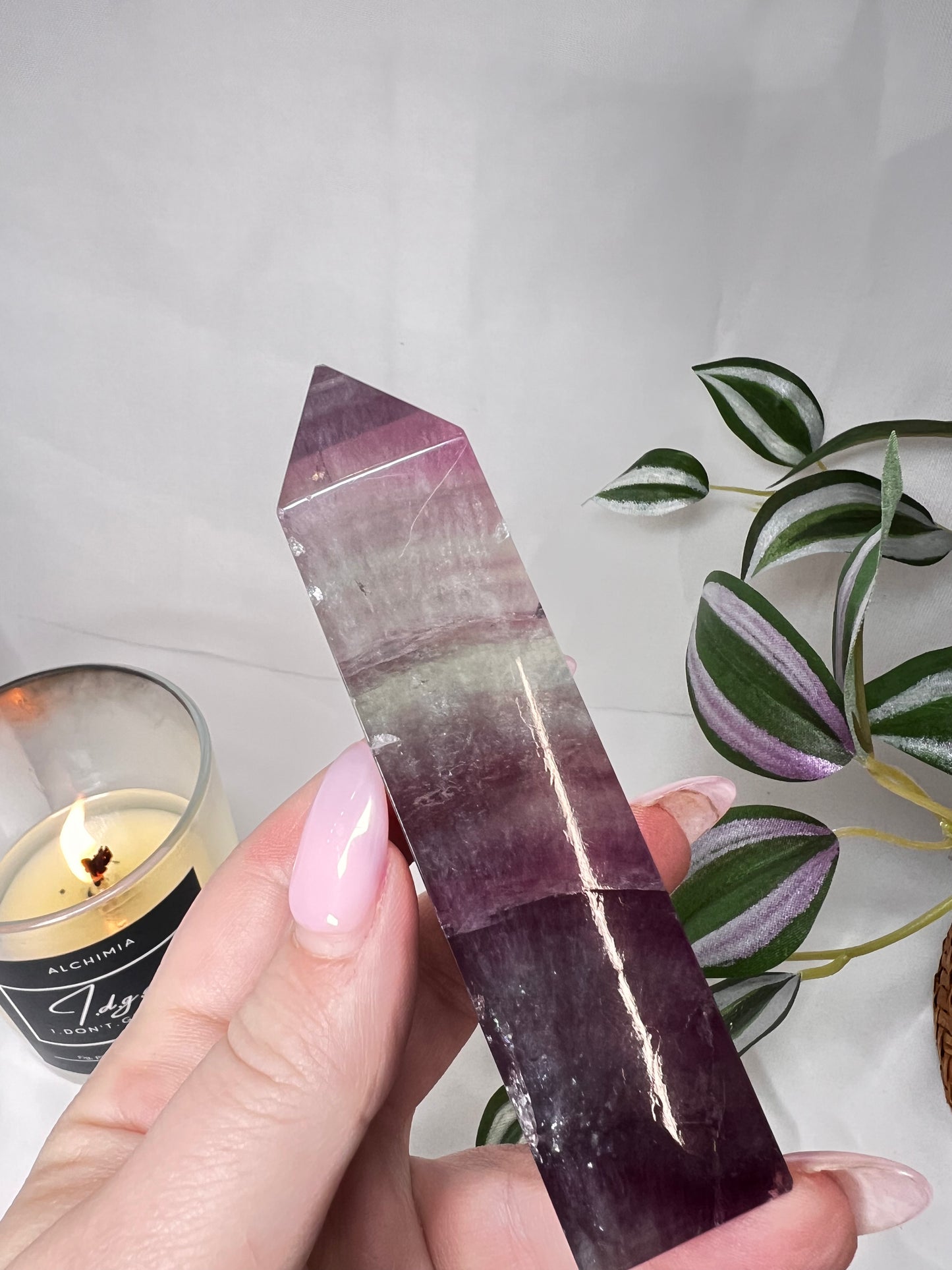 Watermelon Fluorite Tower