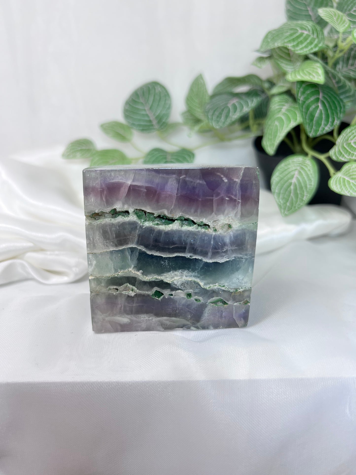 XL Druzy Fluorite Cube *RARE*