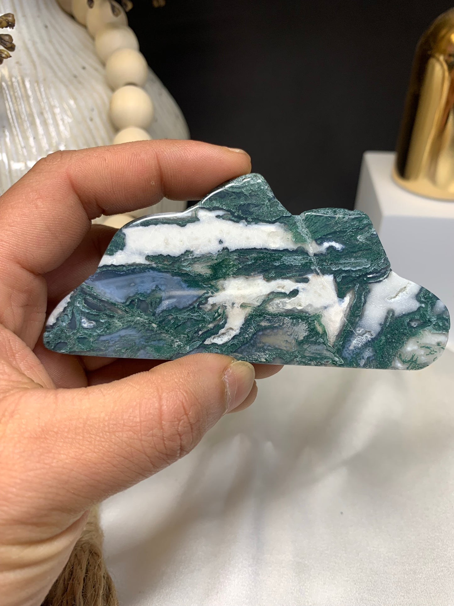 Moss agate clouds