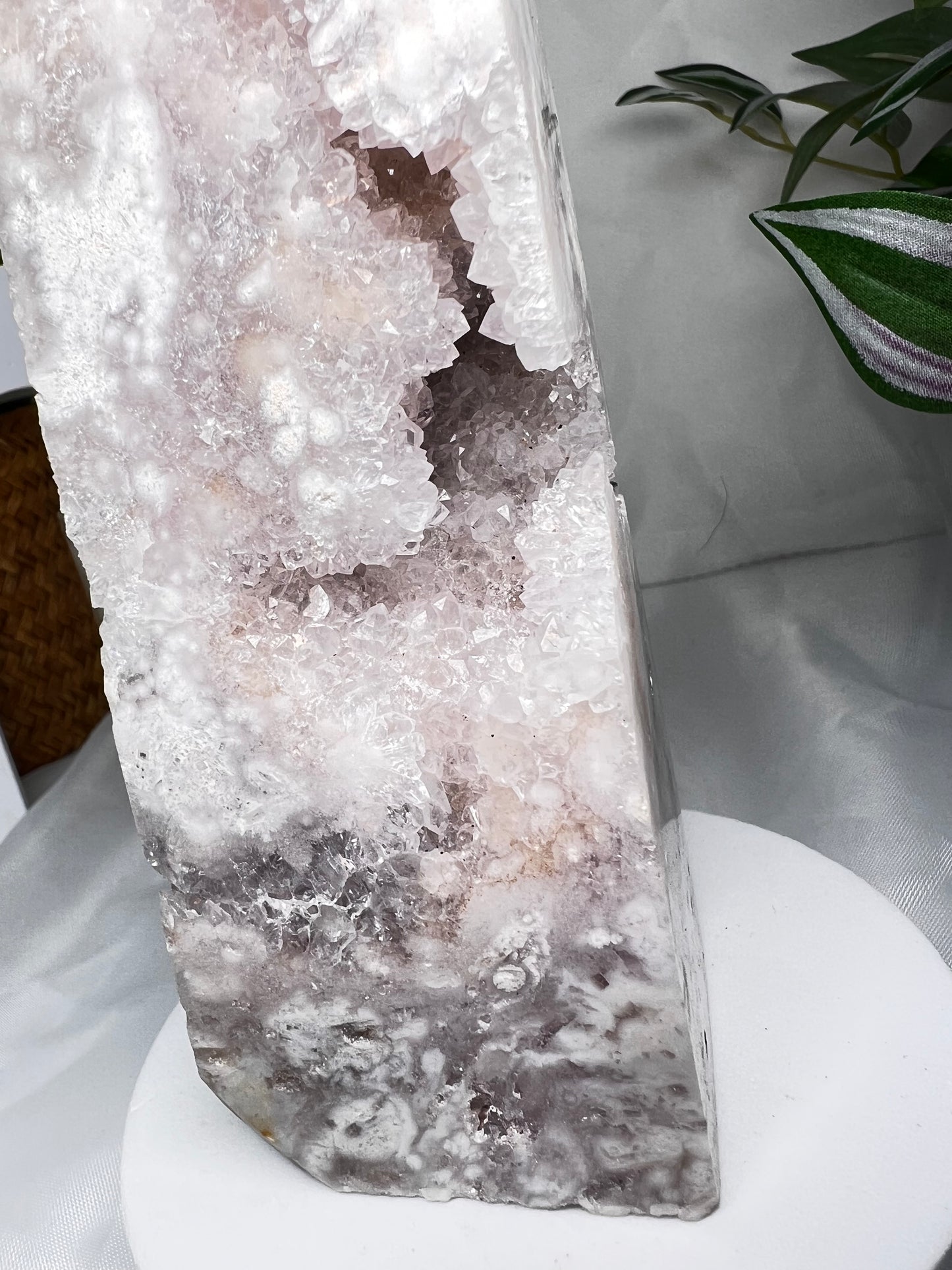 RARE Flower Agate Amethyst druzy tower