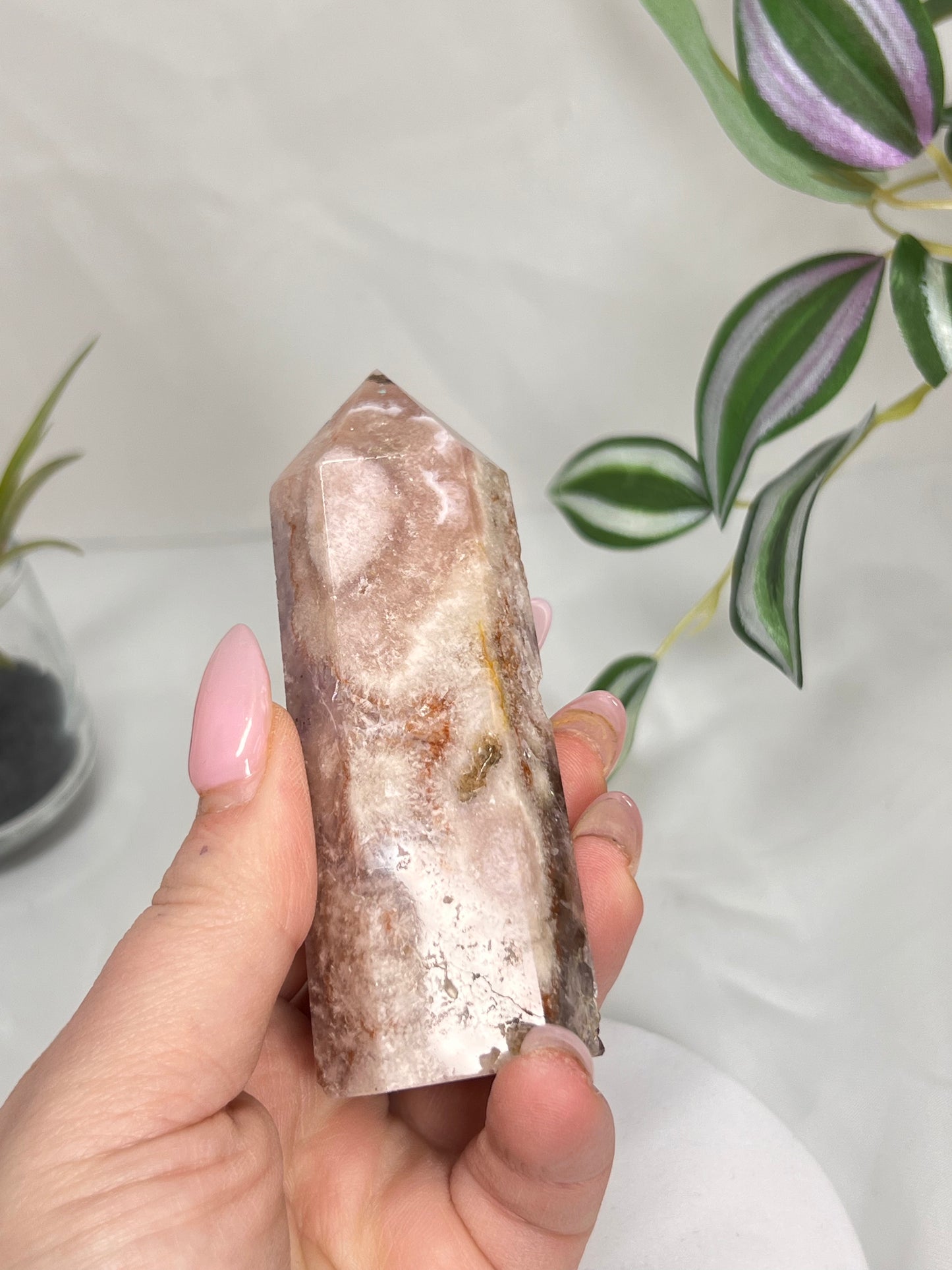 Flower Agate Amethyst Point *RARE*