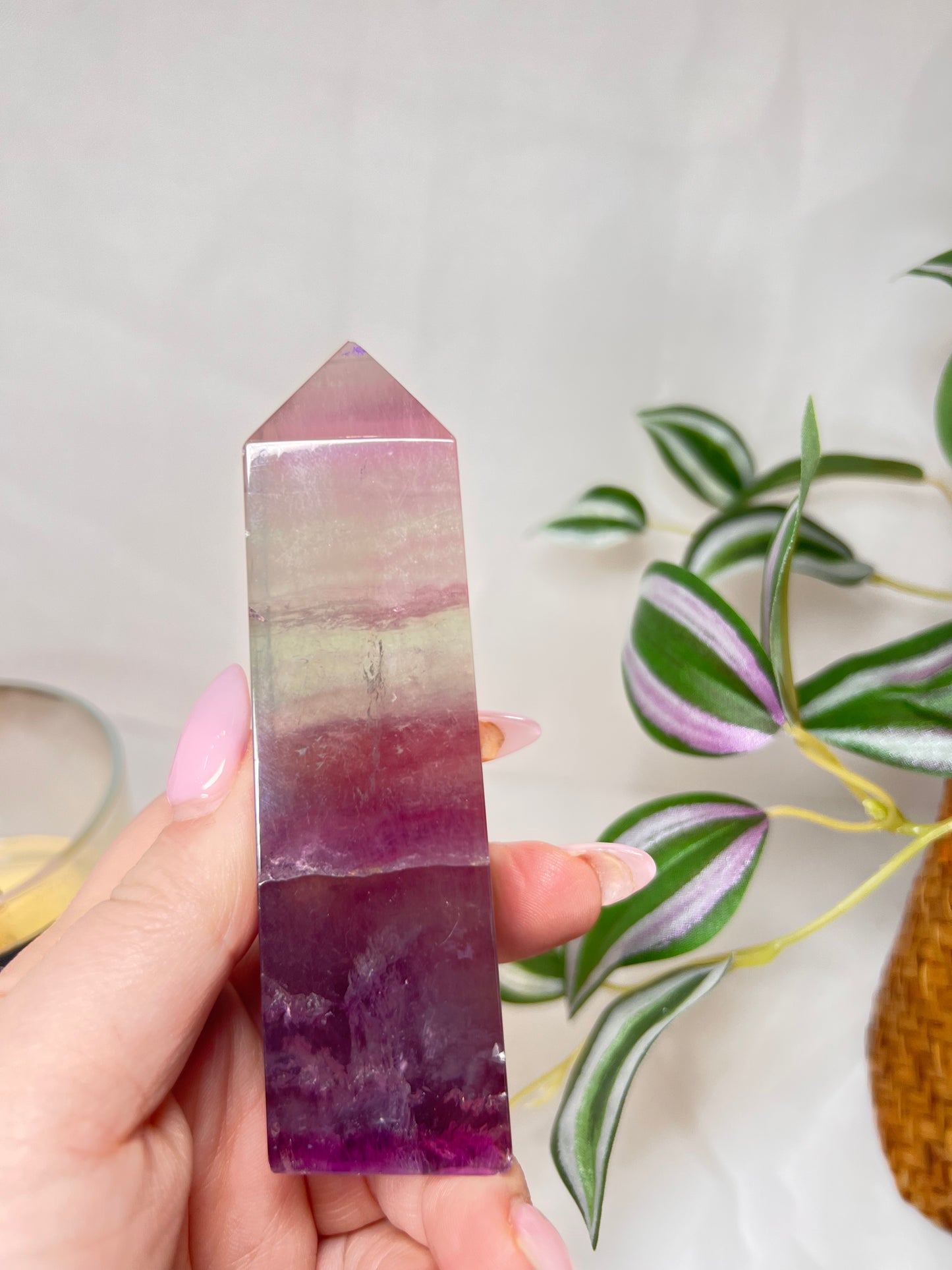 Watermelon Fluorite Tower