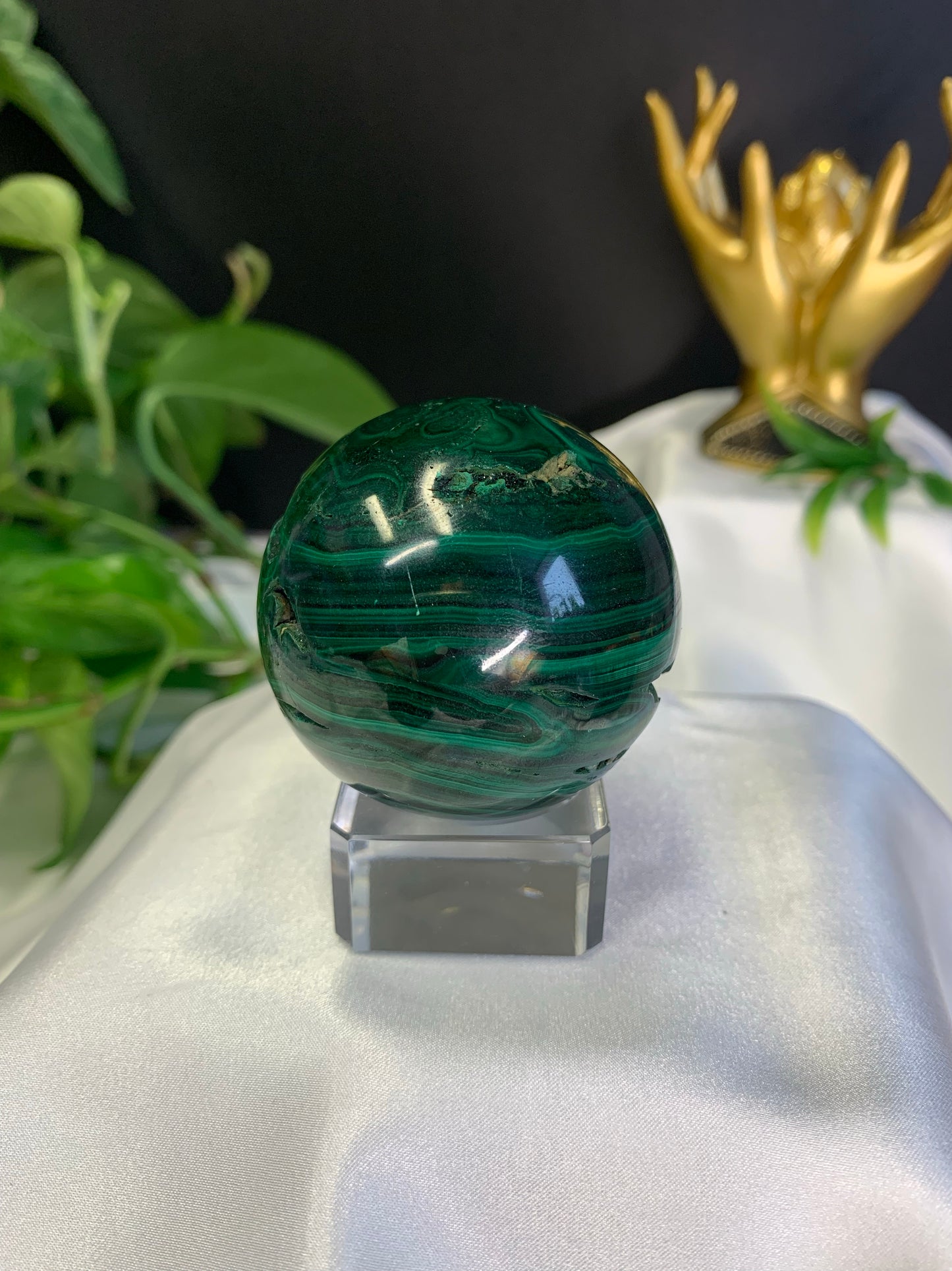 Malachite sphere 2.5” *RARE*