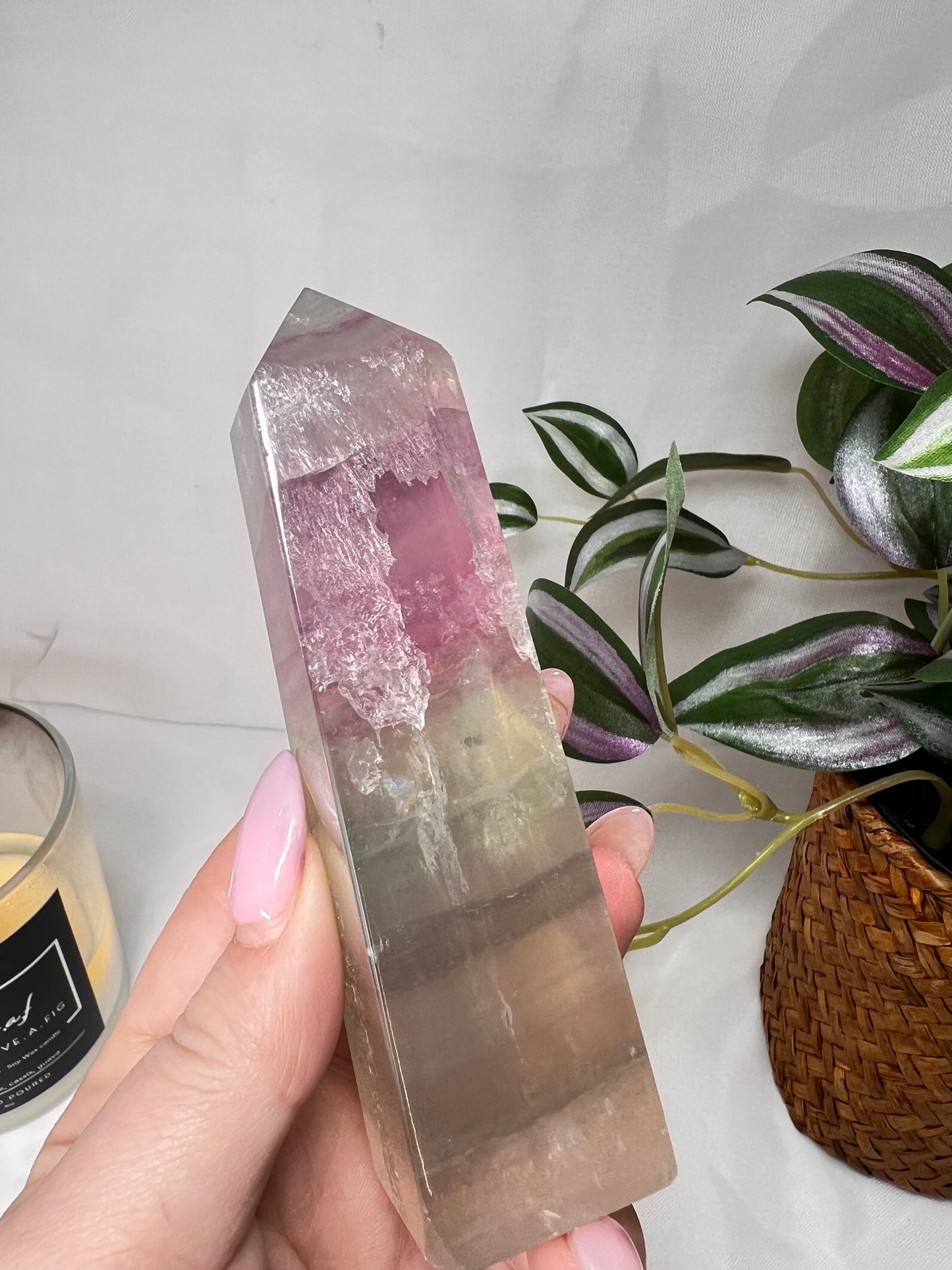 Watermelon Fluorite tower