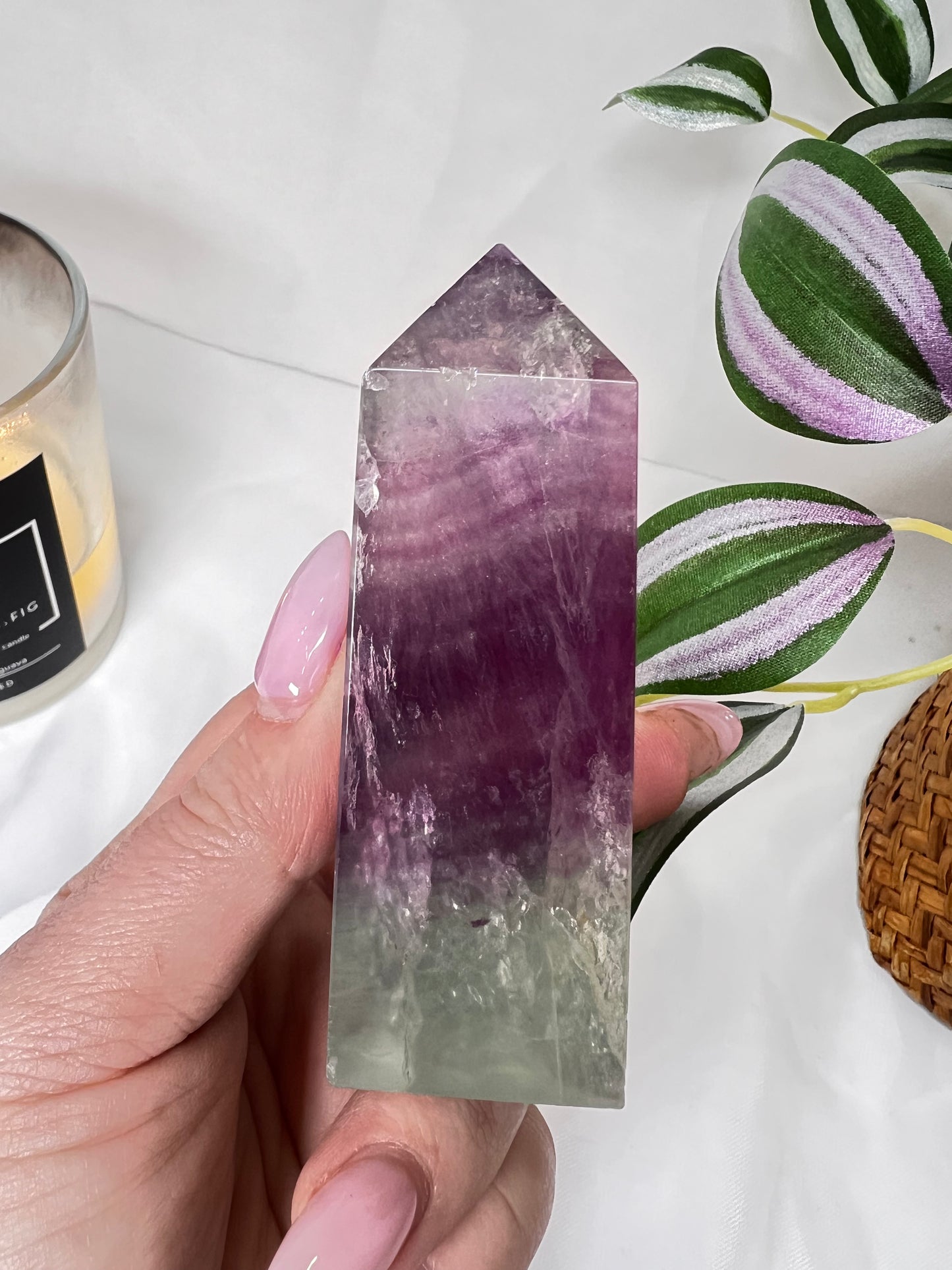 Watermelon Fluorite Tower
