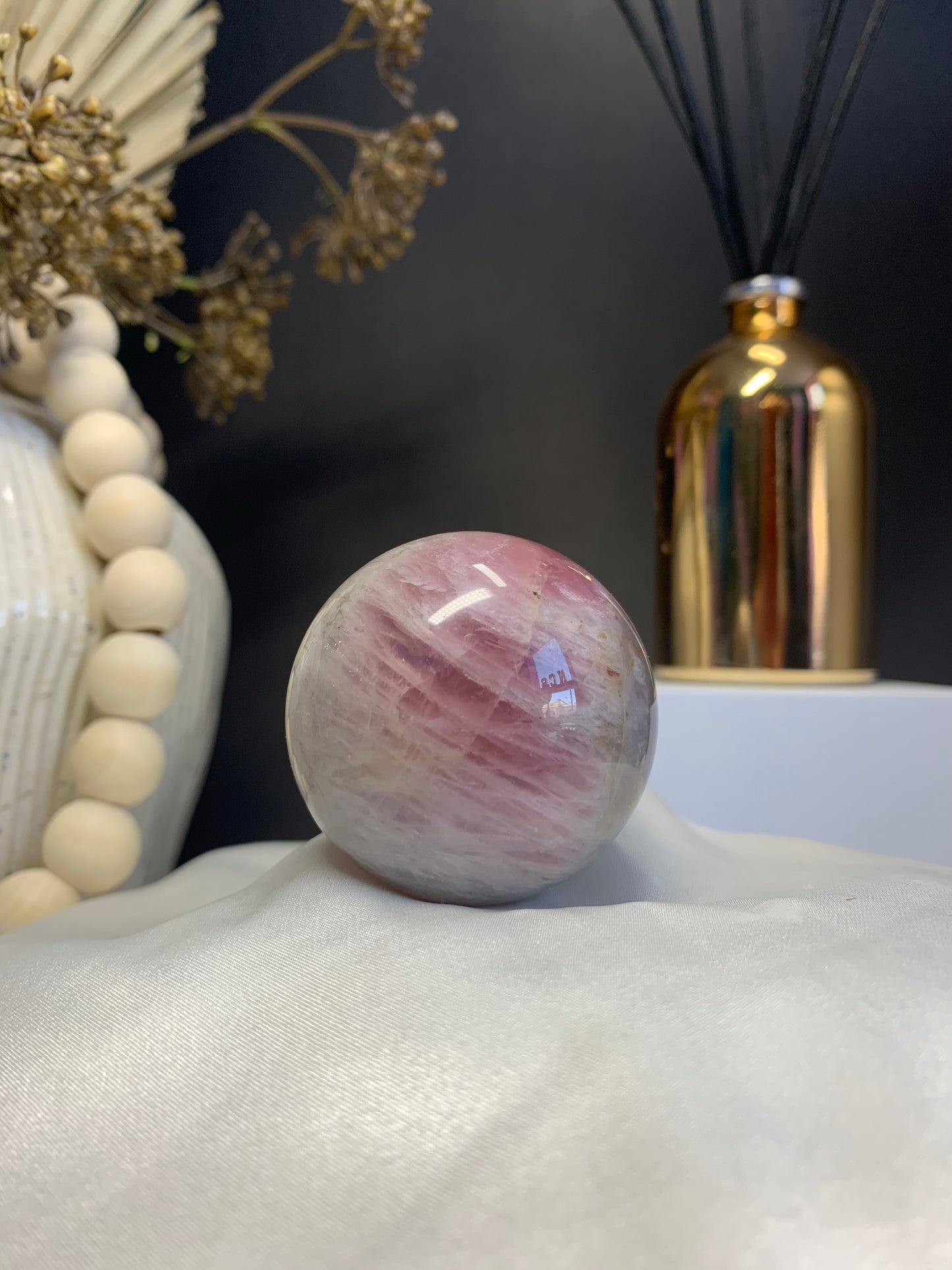 Purple rose quartz spheres *RARE*