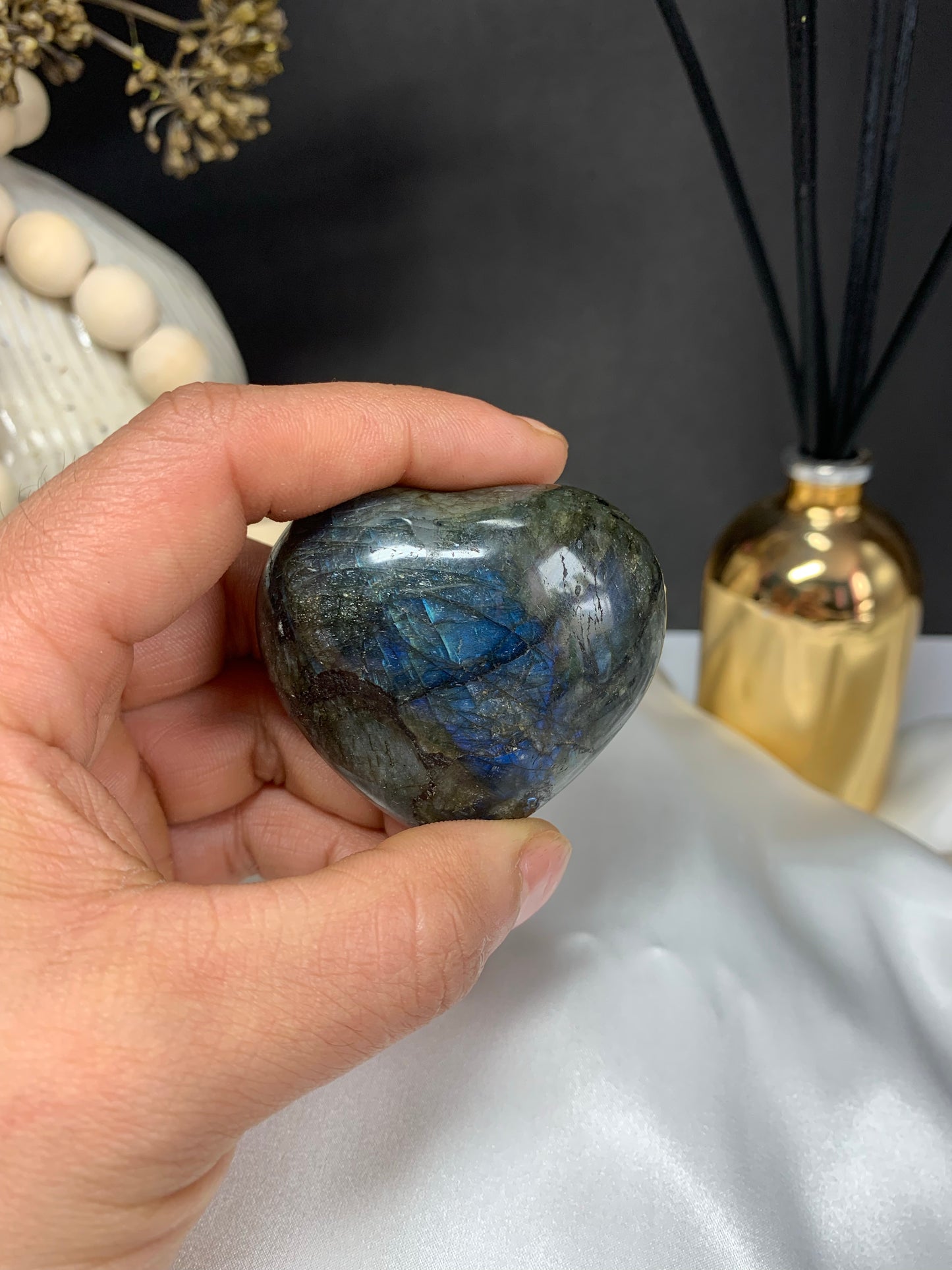 Labradorite hearts