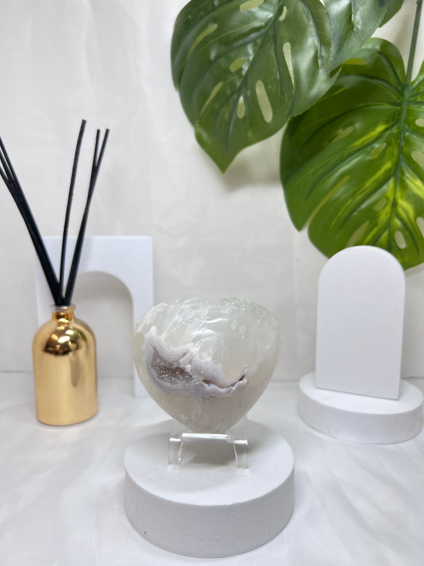 XXL Amethyst Agate Druzy Heart