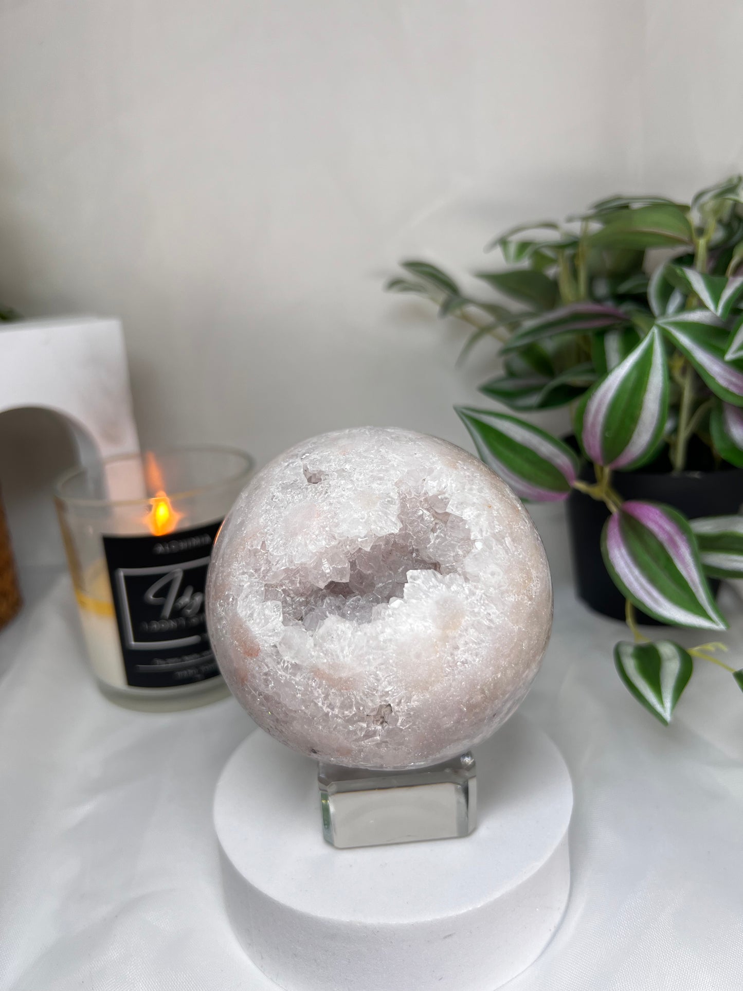 XL Pink Amethyst druzy sphere