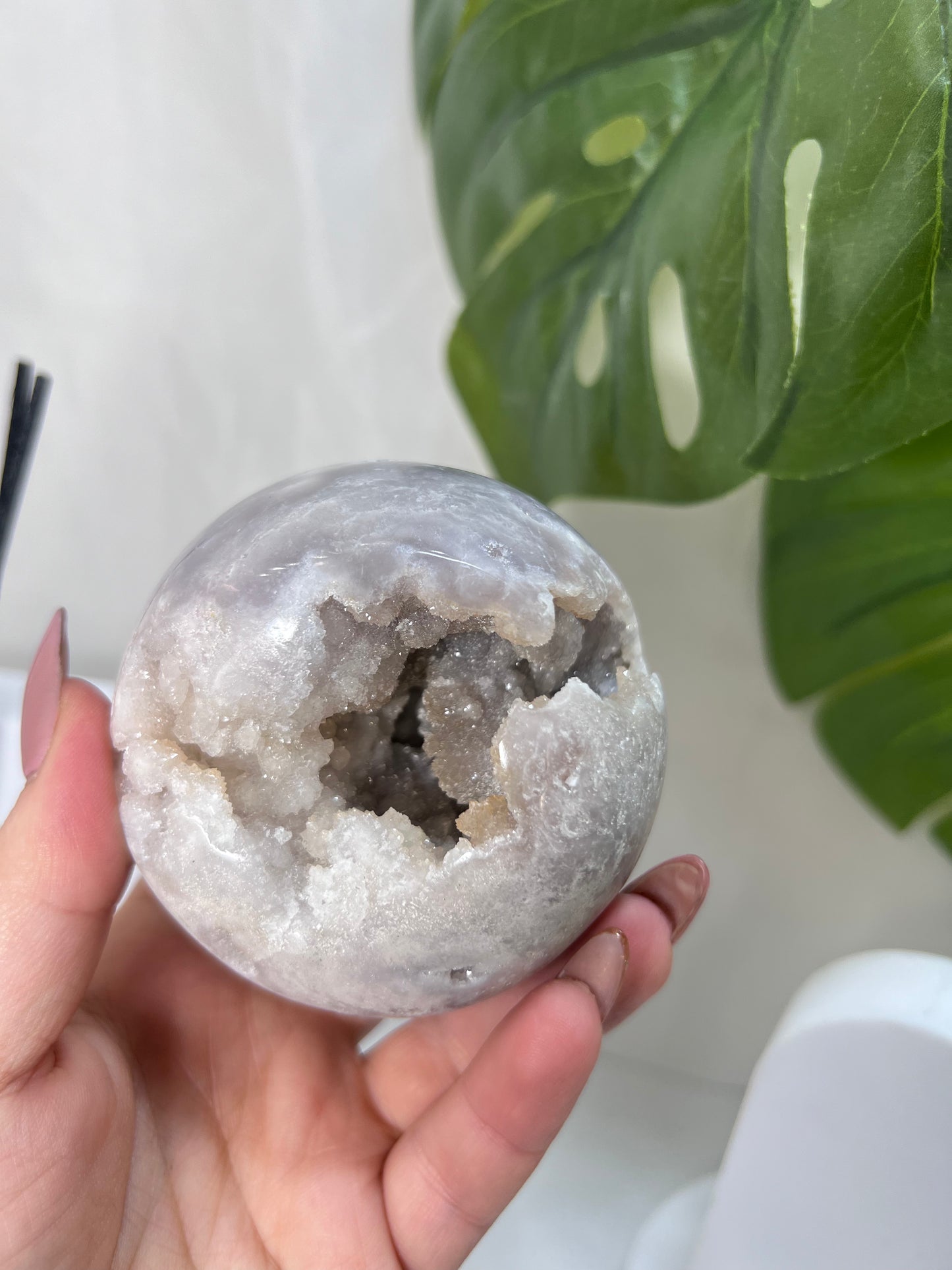 Flower Agate Amethyst Sphere *RARE*