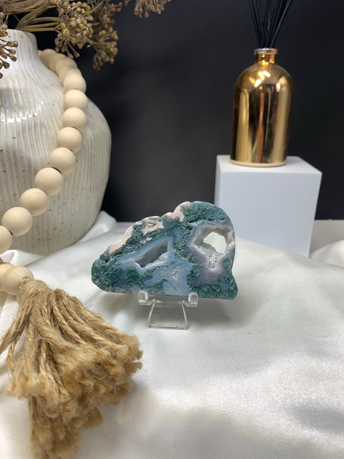Moss agate clouds