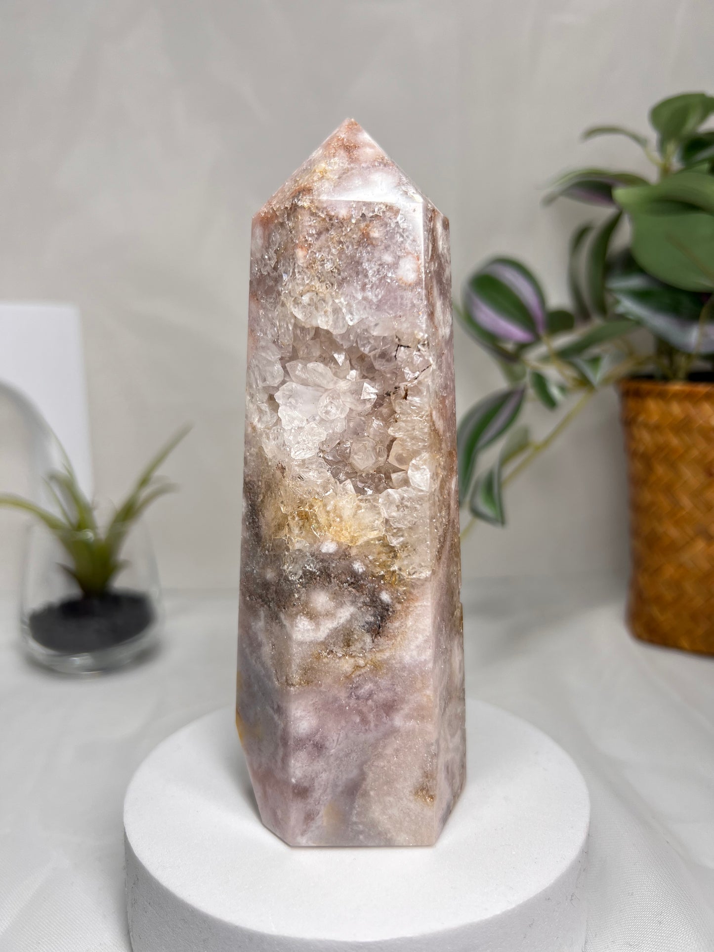 Flower Agate Amethyst Point *RARE*