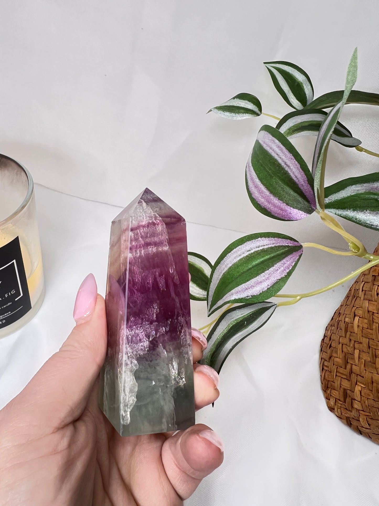 Watermelon Fluorite Tower