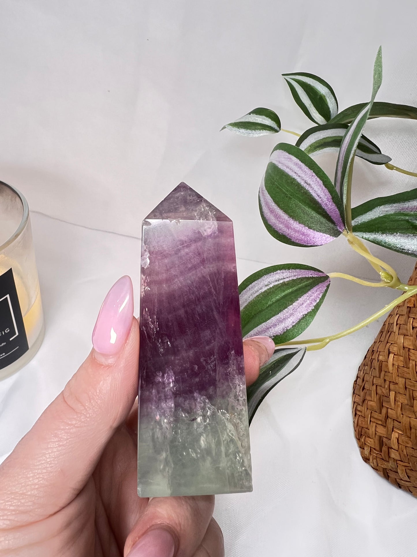 Watermelon Fluorite Tower
