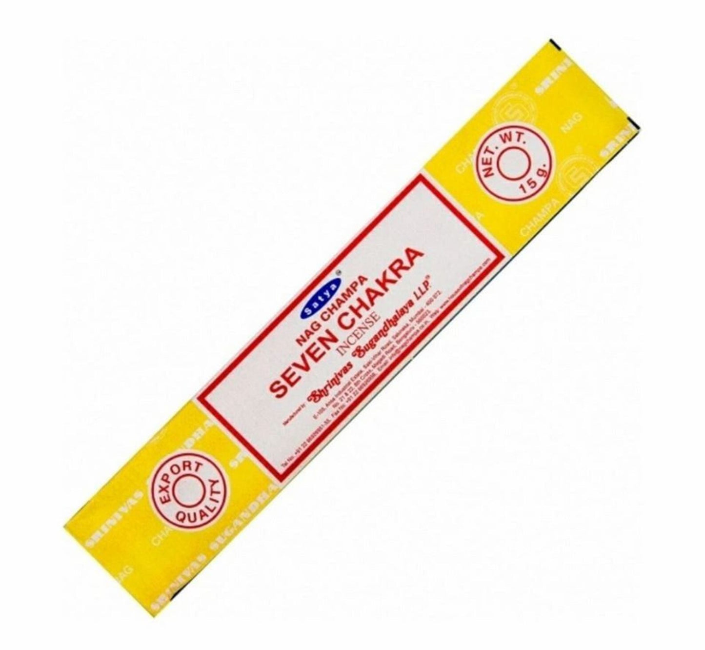 Satya Seven Chakra Incense