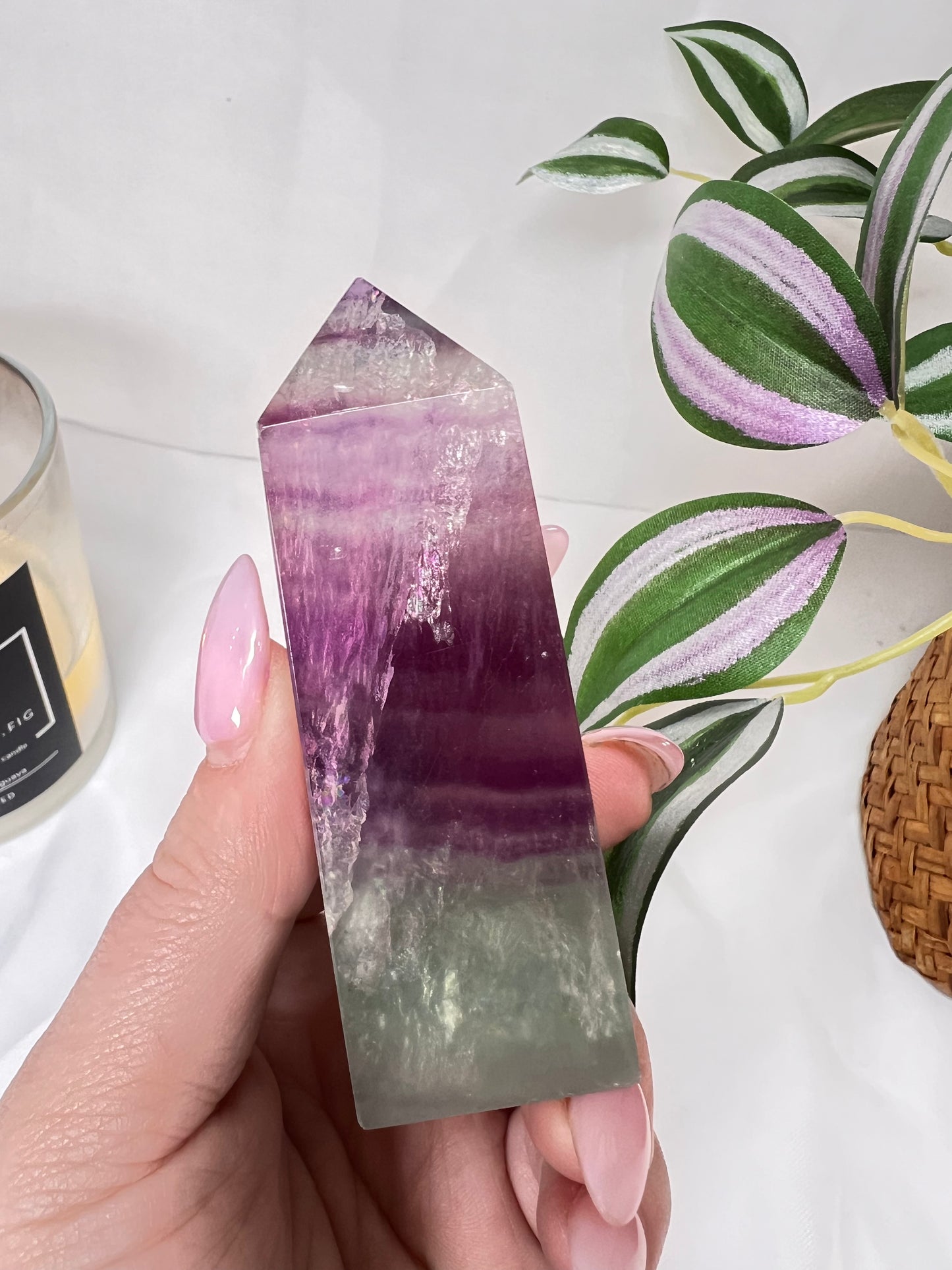 Watermelon Fluorite Tower