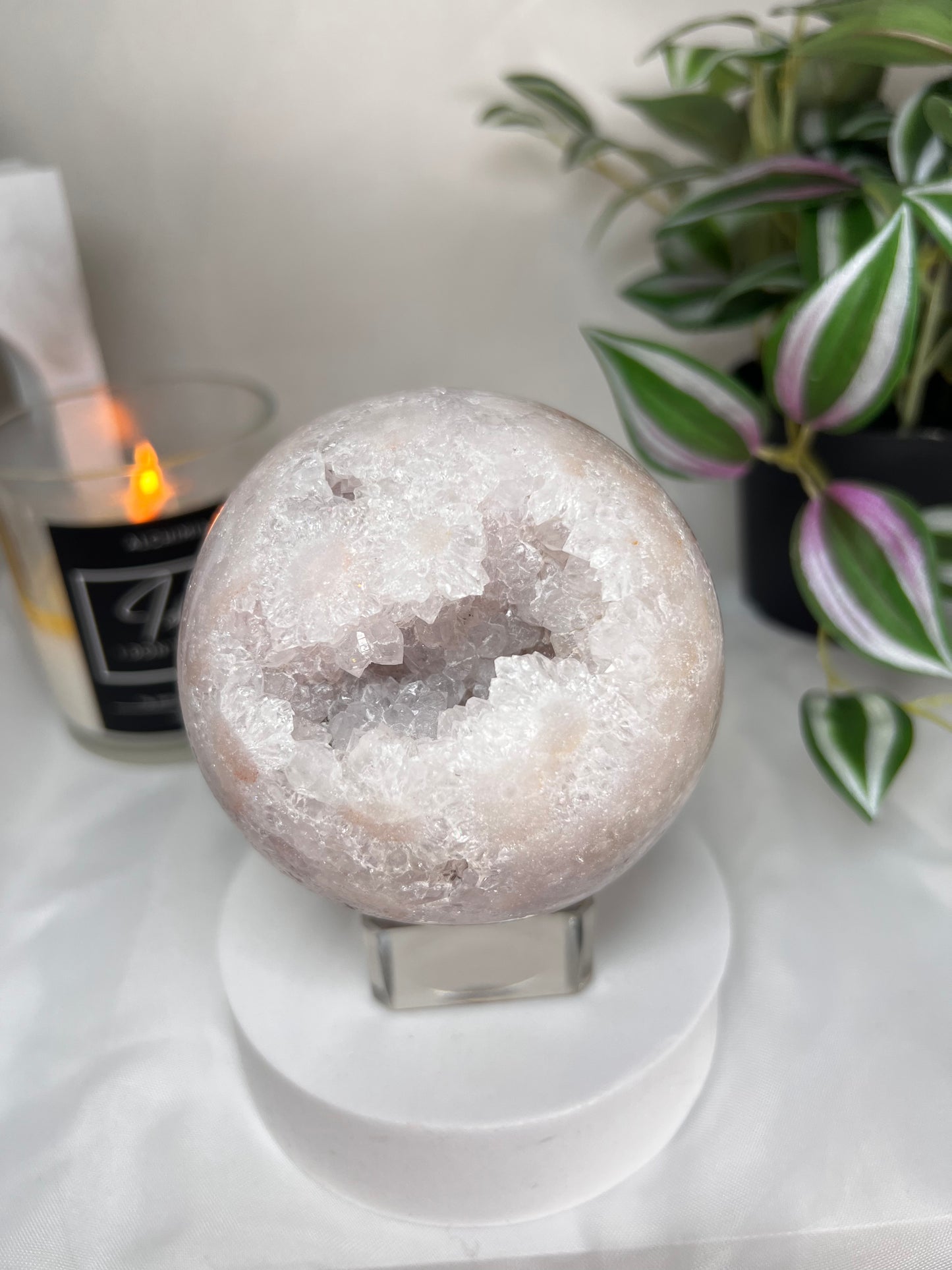 XL Pink Amethyst druzy sphere