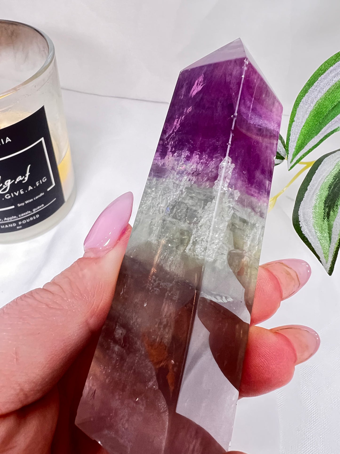 Watermelon Fluorite Tower