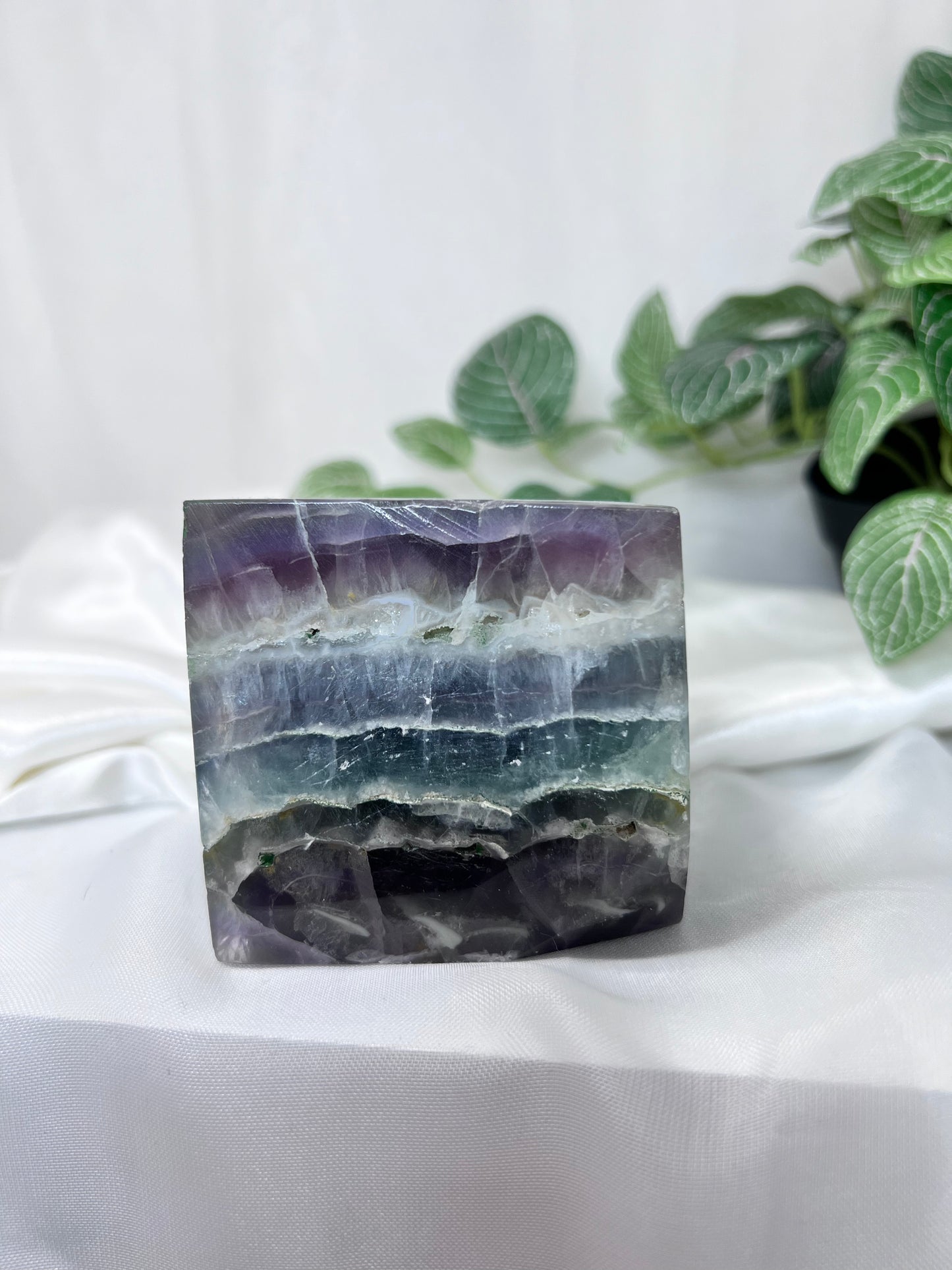 XL Druzy Fluorite Cube *RARE*