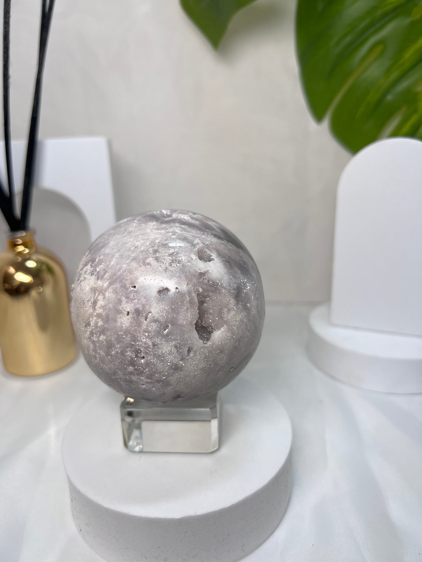 Flower Agate Amethyst Sphere *RARE*