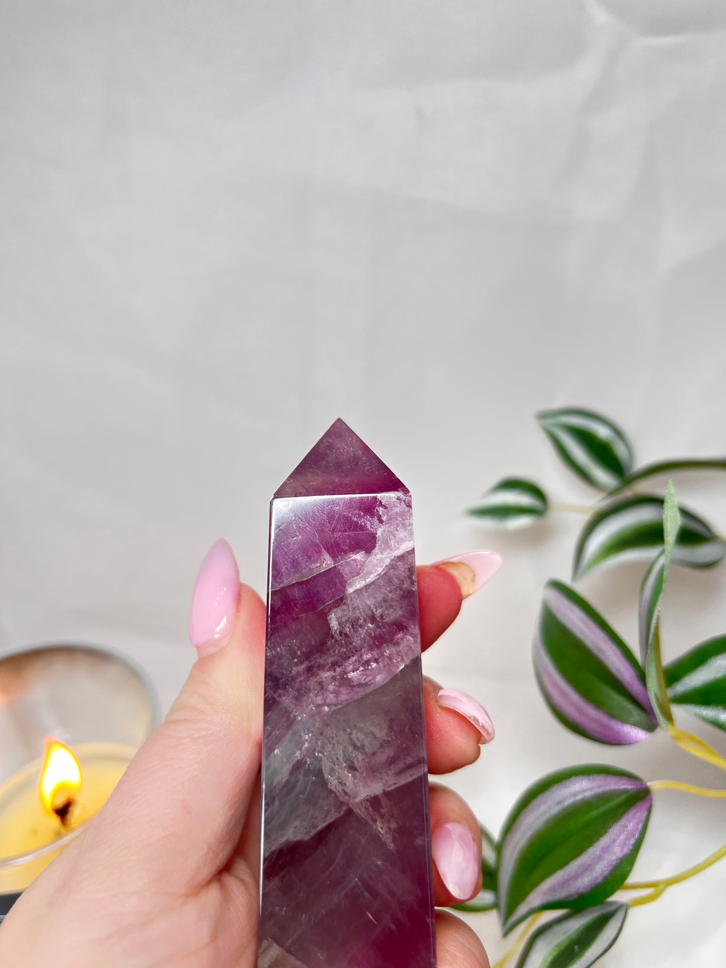 Watermelon Fluorite Tower