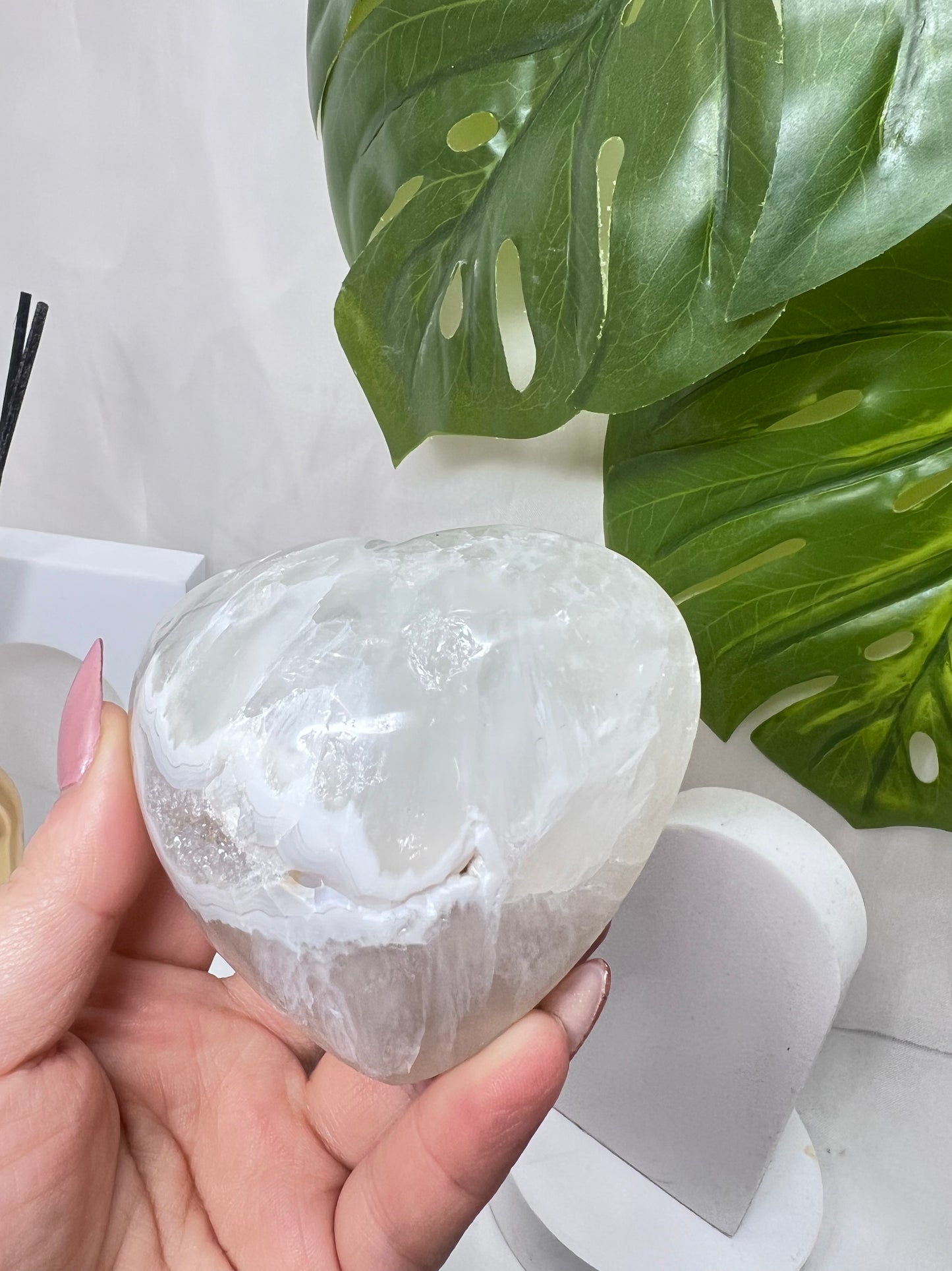 XXL Amethyst Agate Druzy Heart