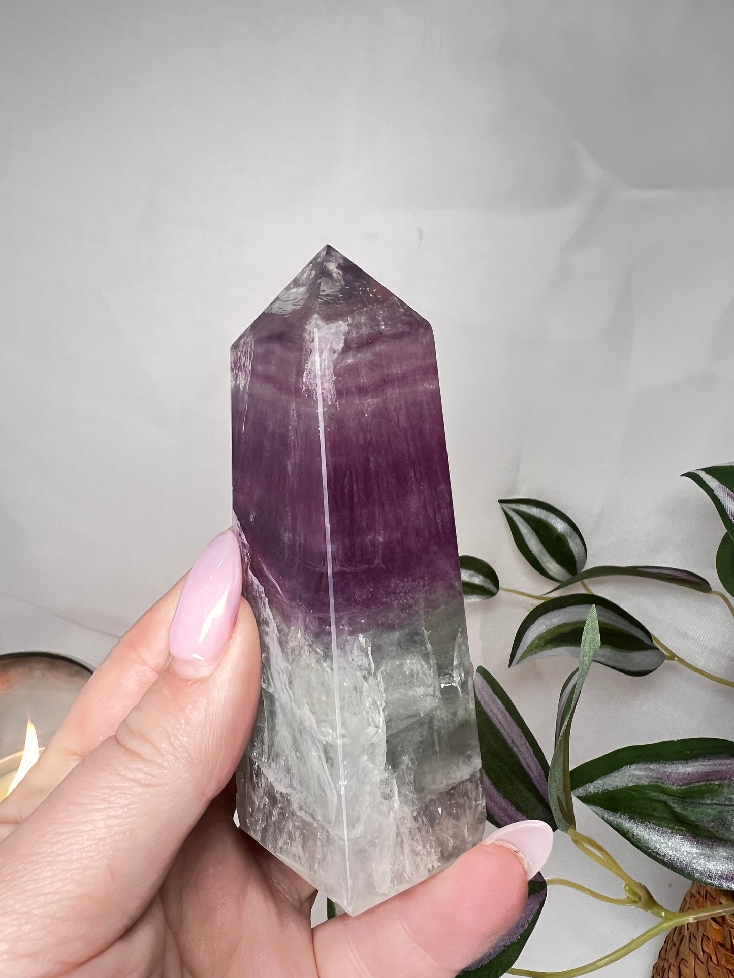 Watermelon Fluorite Tower