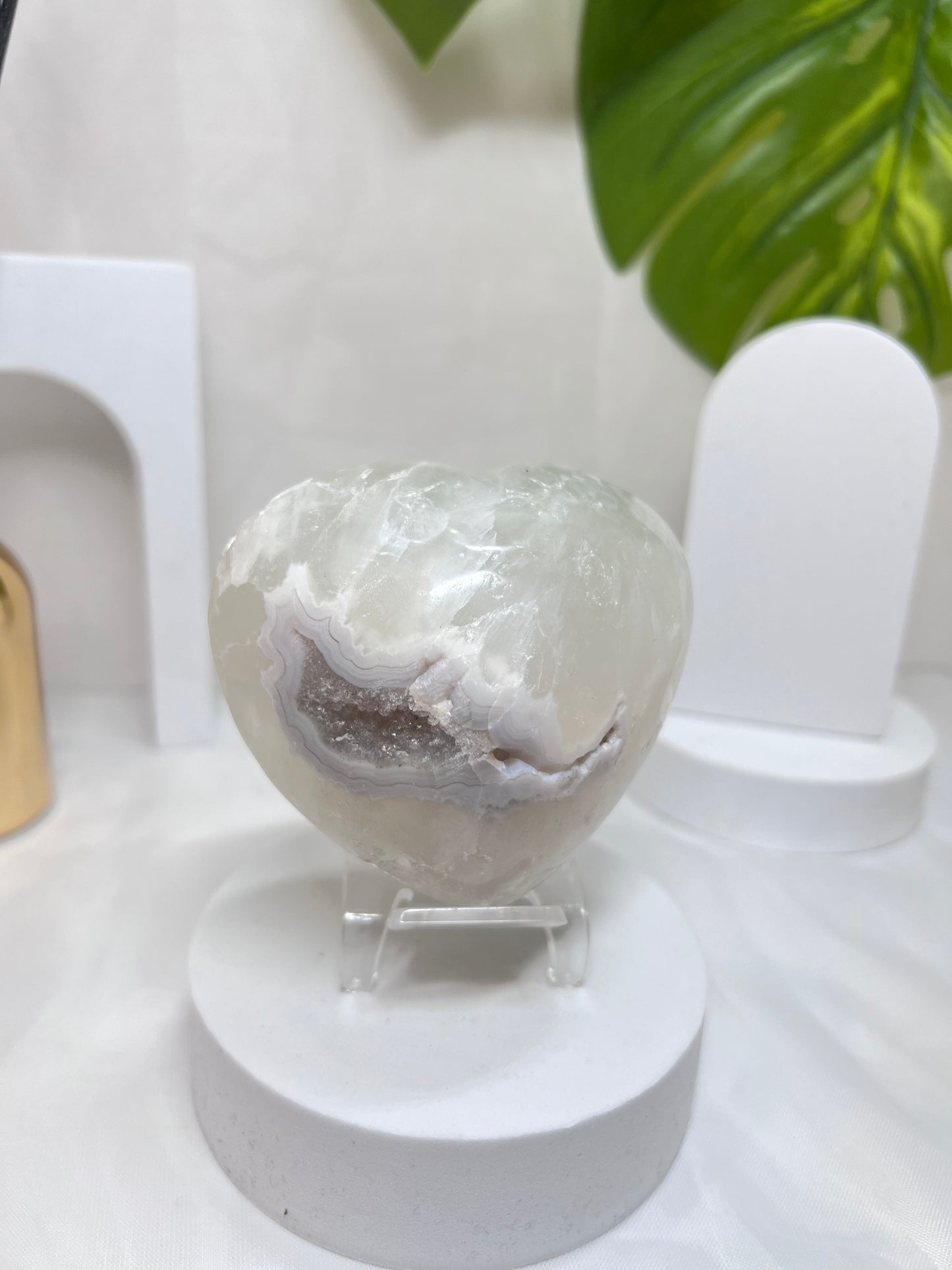 XXL Amethyst Agate Druzy Heart